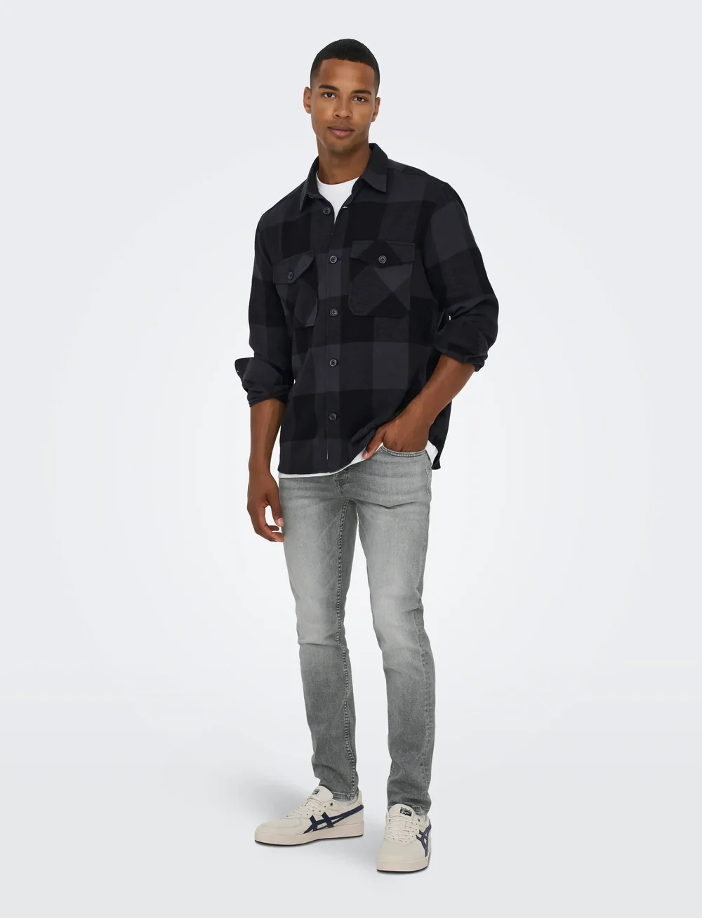 ONLY & SONS - ONSLOOM SLIM GREY 3227 DCC DNM NOOS - slim jeans - grey denim - 4