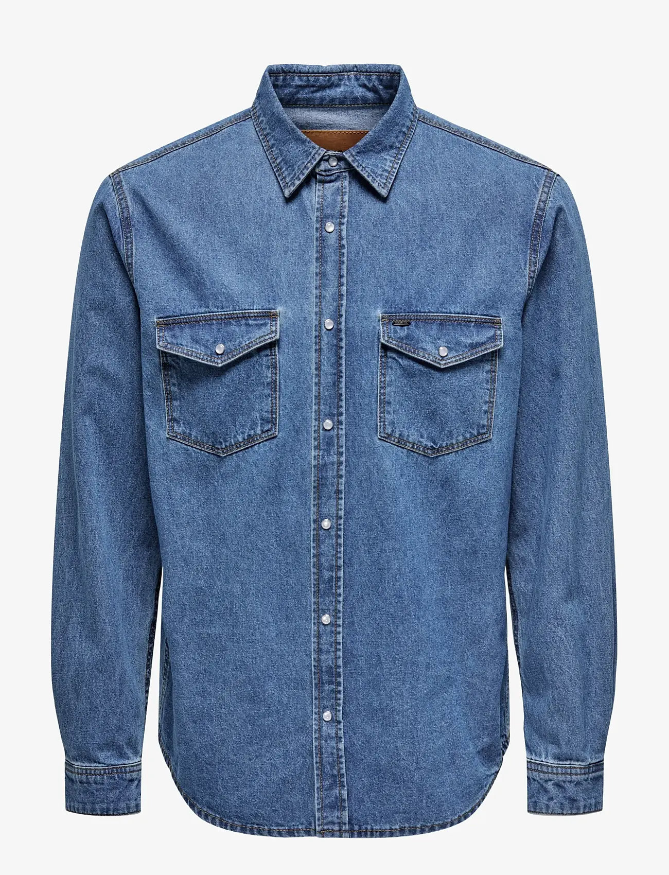 ONLY & SONS - ONSBANE 3247 DNM SHIRT NOOS - denim shirts - medium blue denim - 1
