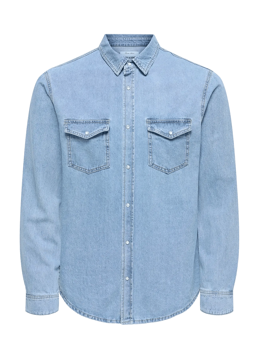 ONLY & SONS - ONSBANE DENIM 3247 DNM SHIRT NOOS - denim shirts - medium blue denim - 1