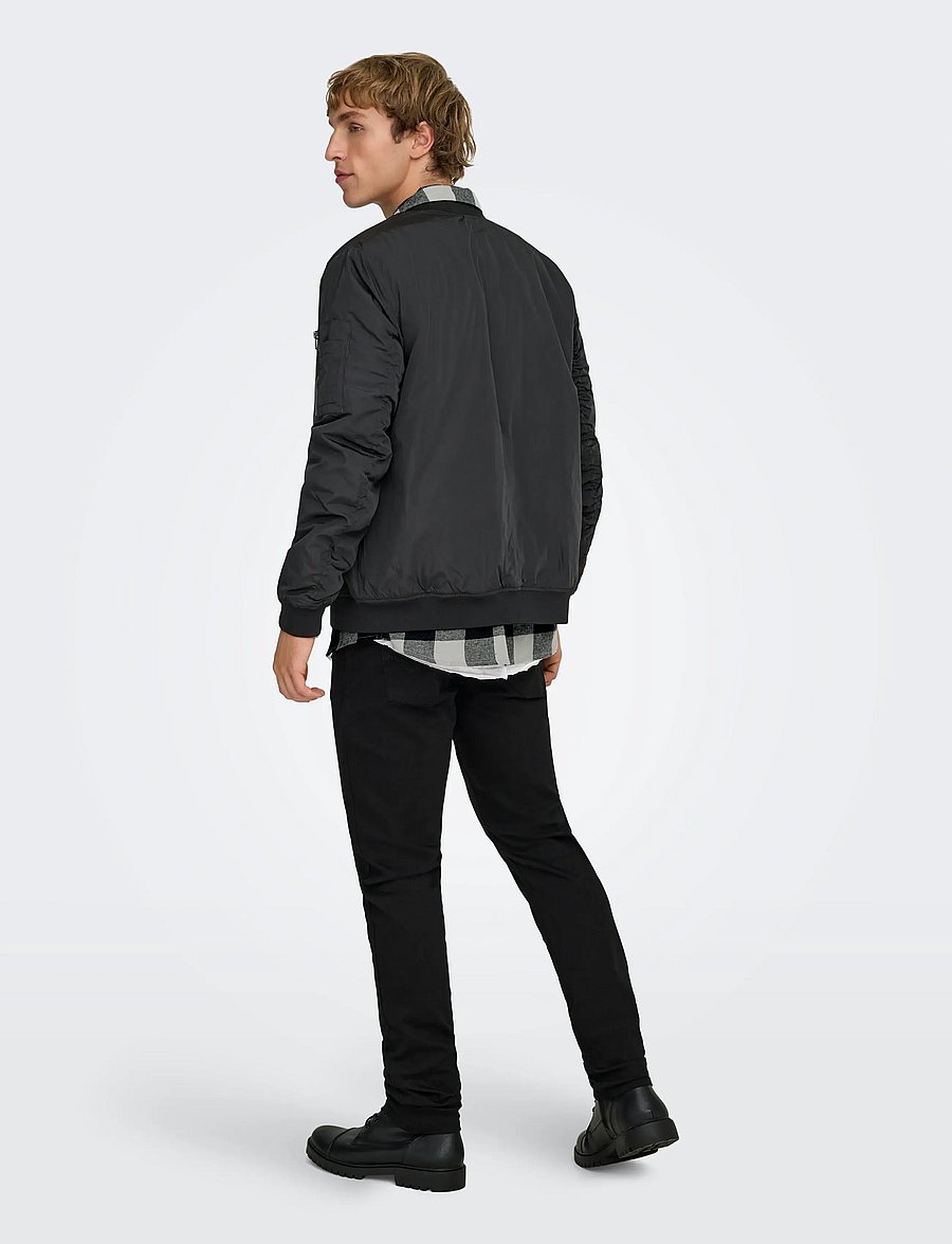 ONLY & SONS - ONSJOSHUA BOMBER OTW VD - frühlingsjacken - black - 3