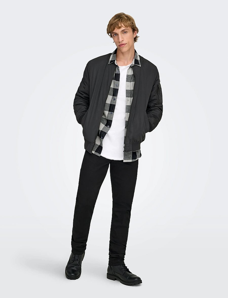 ONLY & SONS - ONSJOSHUA BOMBER OTW VD - frühlingsjacken - black - 4