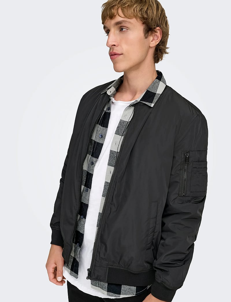 ONLY & SONS - ONSJOSHUA BOMBER OTW - forårsjakker - black - 5