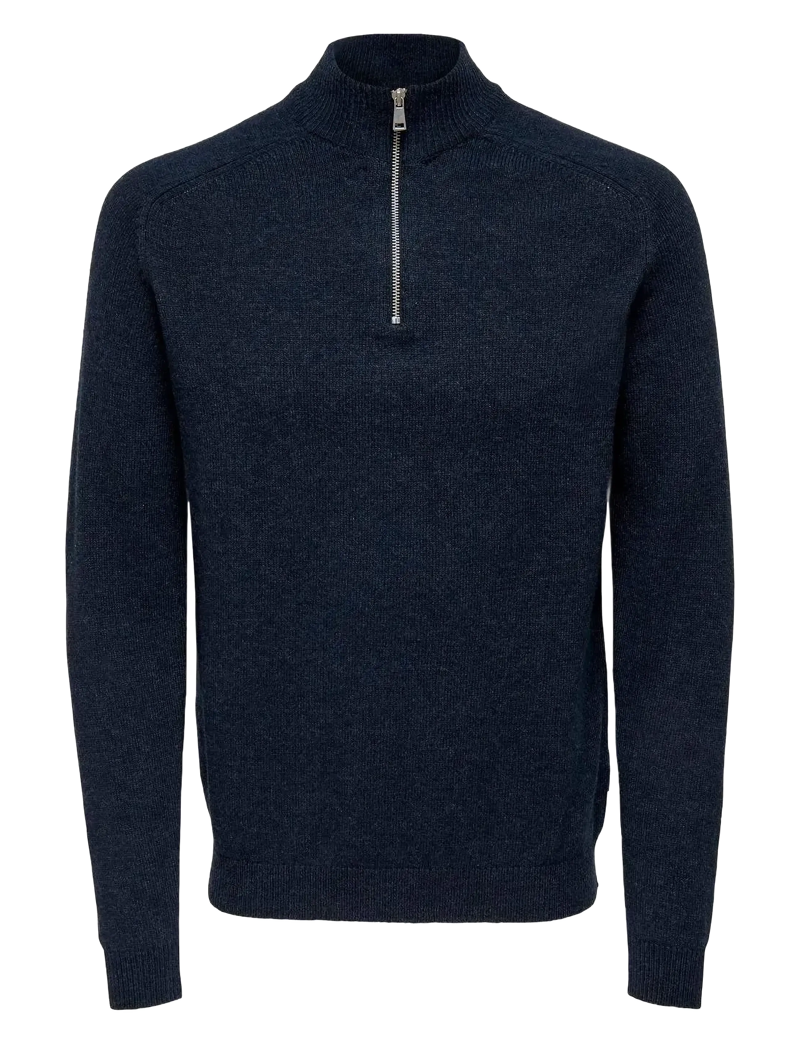 ONLY & SONS ONSEDWARD REG 7 WOOL HALF ZIP KNIT CS - Stickat - DARK NAVY / navy