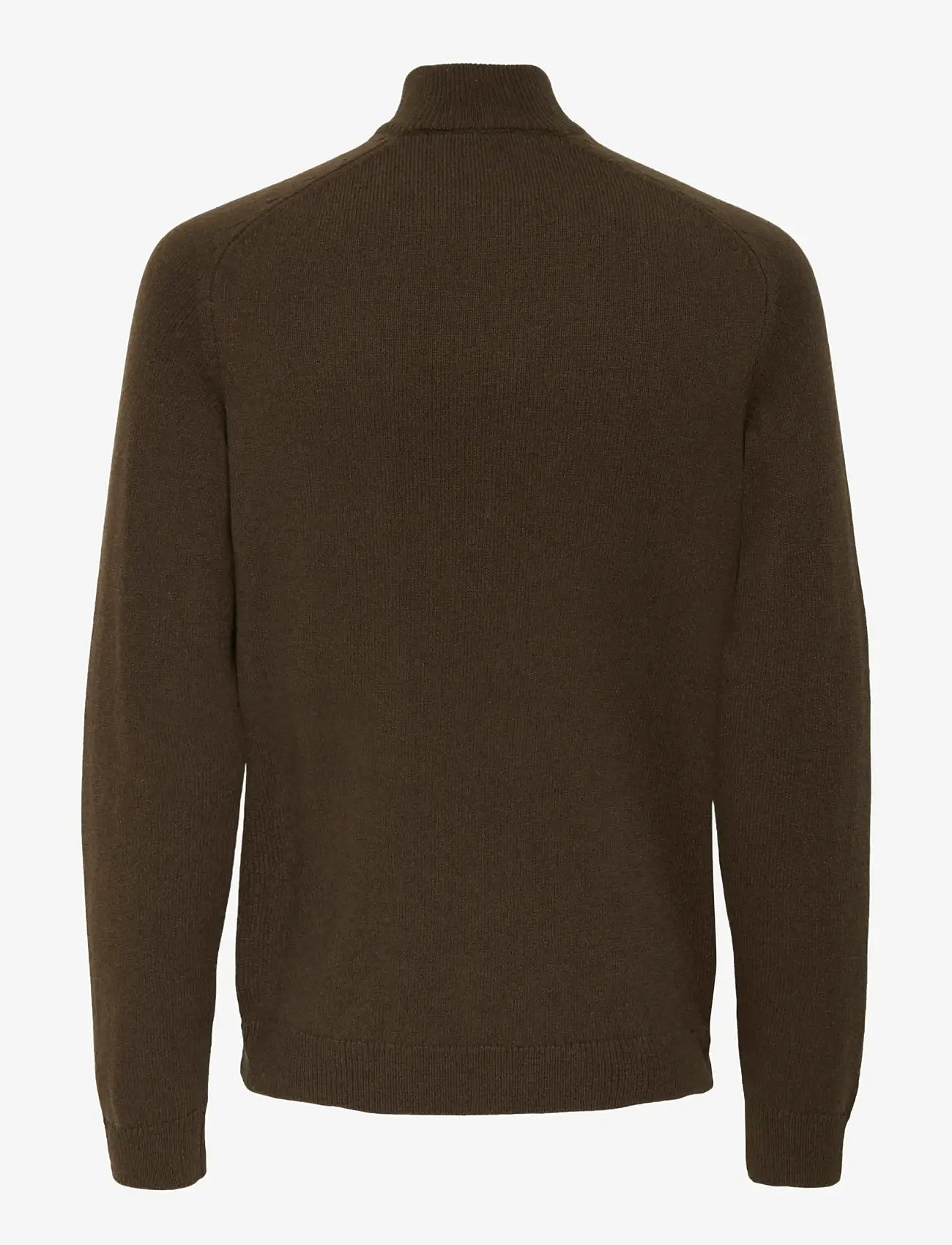 ONLY & SONS - ONSEDWARD REG 7 WOOL HALF ZIP KNIT CS - pullover mit halbem reißverschluss - demitasse - 1
