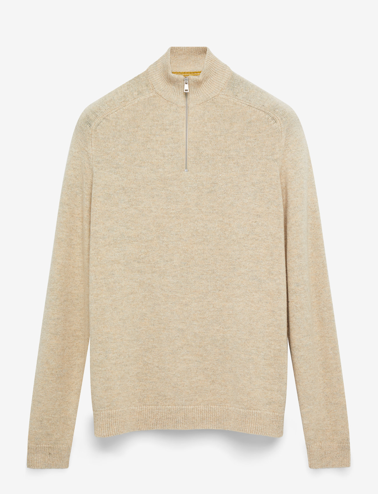 ONLY & SONS - ONSEDWARD REG 7 WOOL HALF ZIP KNIT CS - džemperiai su trumpu užtrauktuku - oatmeal - 1