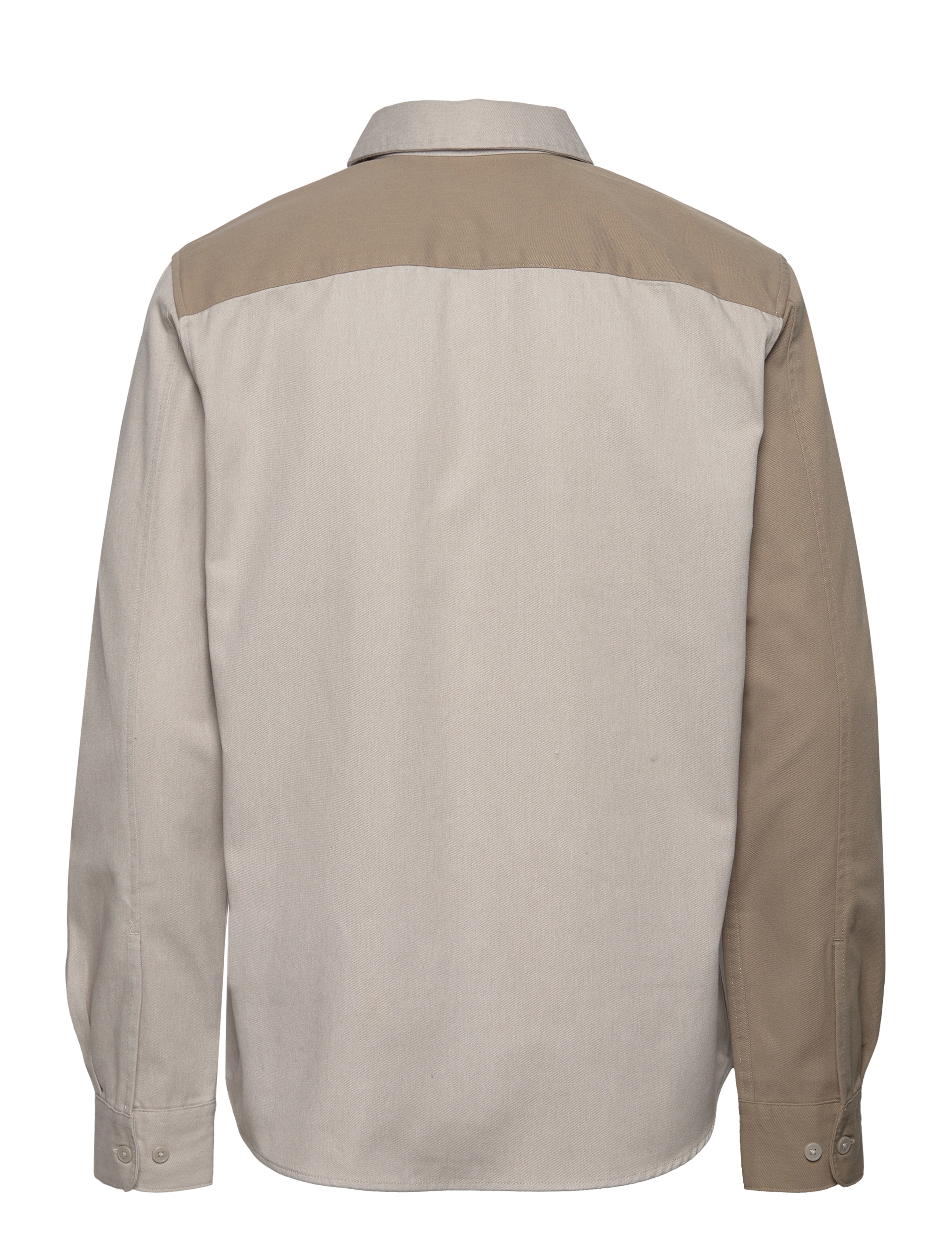 ONLY & SONS - ONSAIM REG TC COLORBLOCK 2PKT LS SHIRT - silver lining - 1