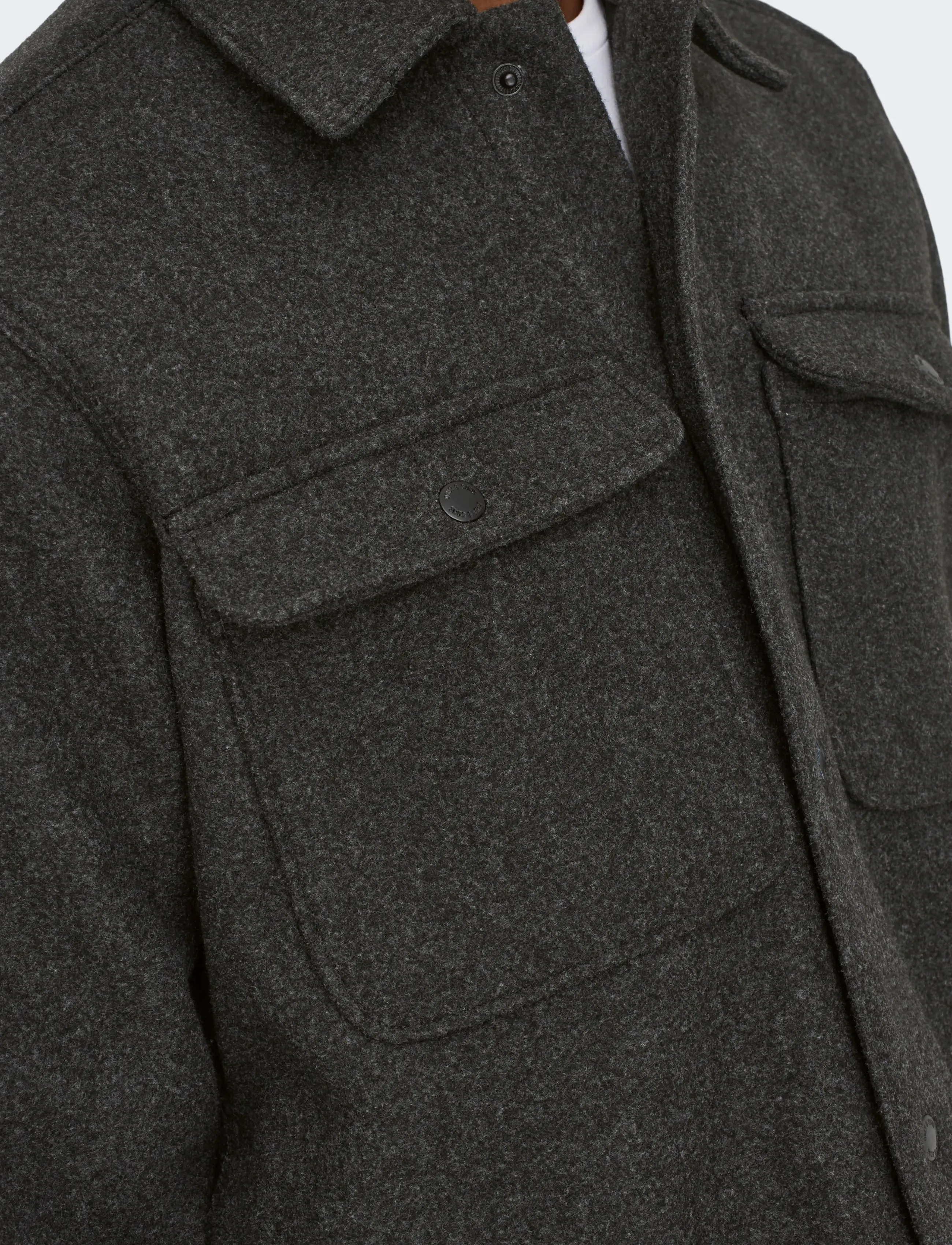 ONLY & SONS Onsash Ovr Woolen Look Pkt Ls Shirt Noos overshirts herr – bild 5