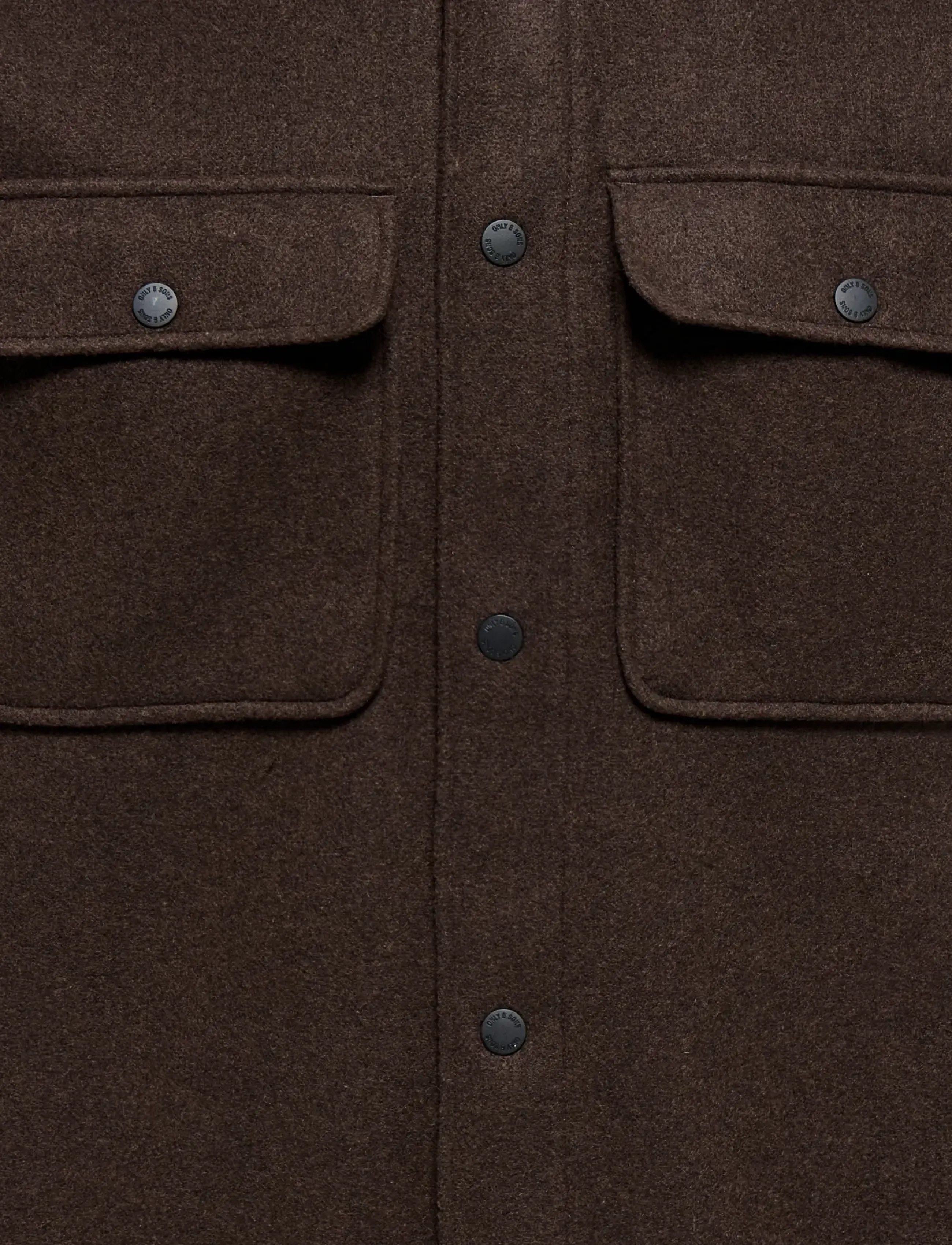 ONLY & SONS - ONSASH OVR WOOLEN LOOK PKT LS SHIRT NOOS - Überhemden - demitasse - 2