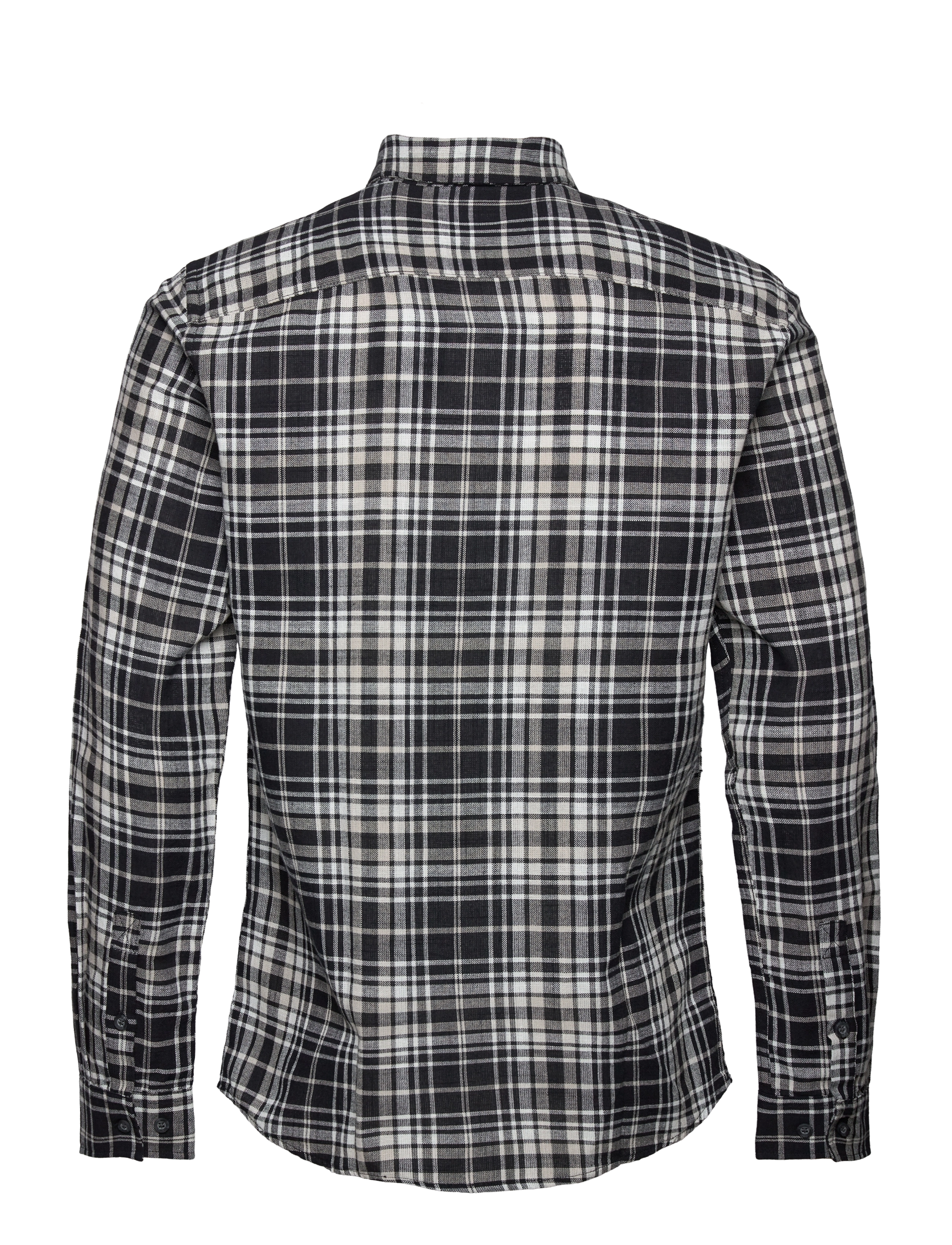ONLY & SONS - ONSKIT REG STRUC CHECK LS SHIRT - black - 1