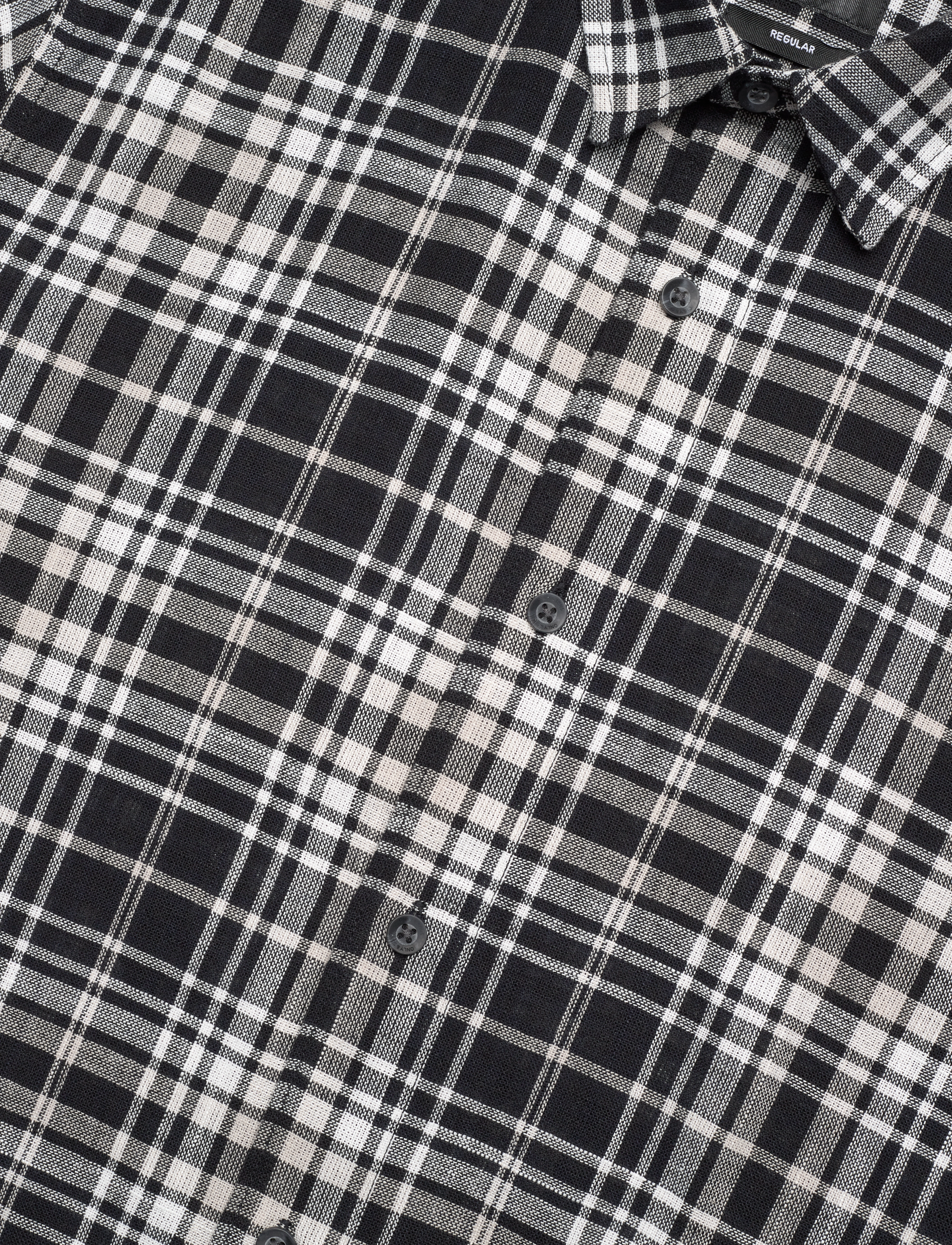 ONLY & SONS - ONSKIT REG STRUC CHECK LS SHIRT - black - 3