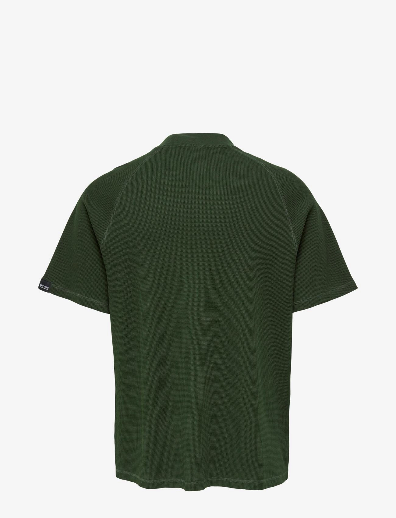 ONLY & SONS - ONSKEITH REG WAFFLE MOCK SS 3654 TEE - rosin - 1