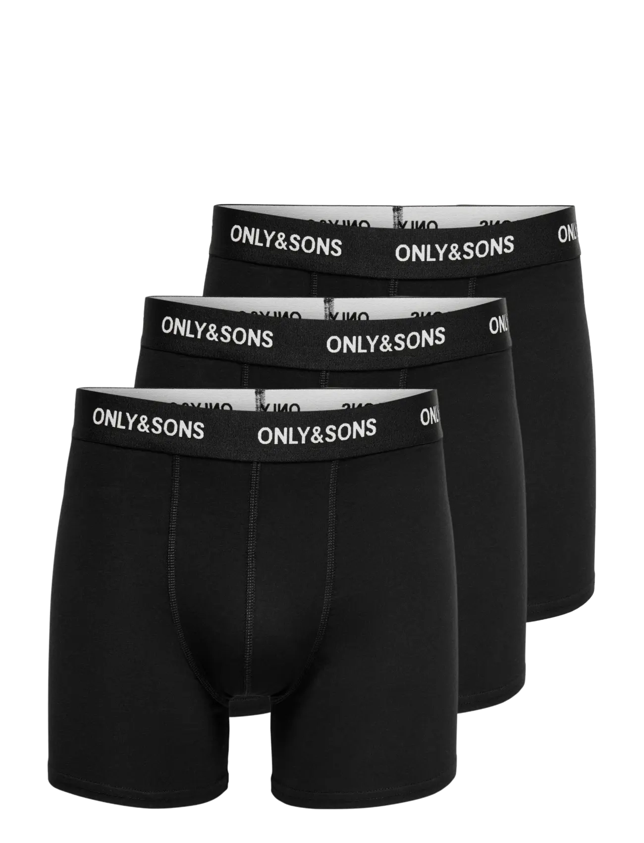 ONLY & SONS Onsfitz Solid Black Boxer 3Pack Noos, S, Underwear, Schwarz - Boxers, Männerswear