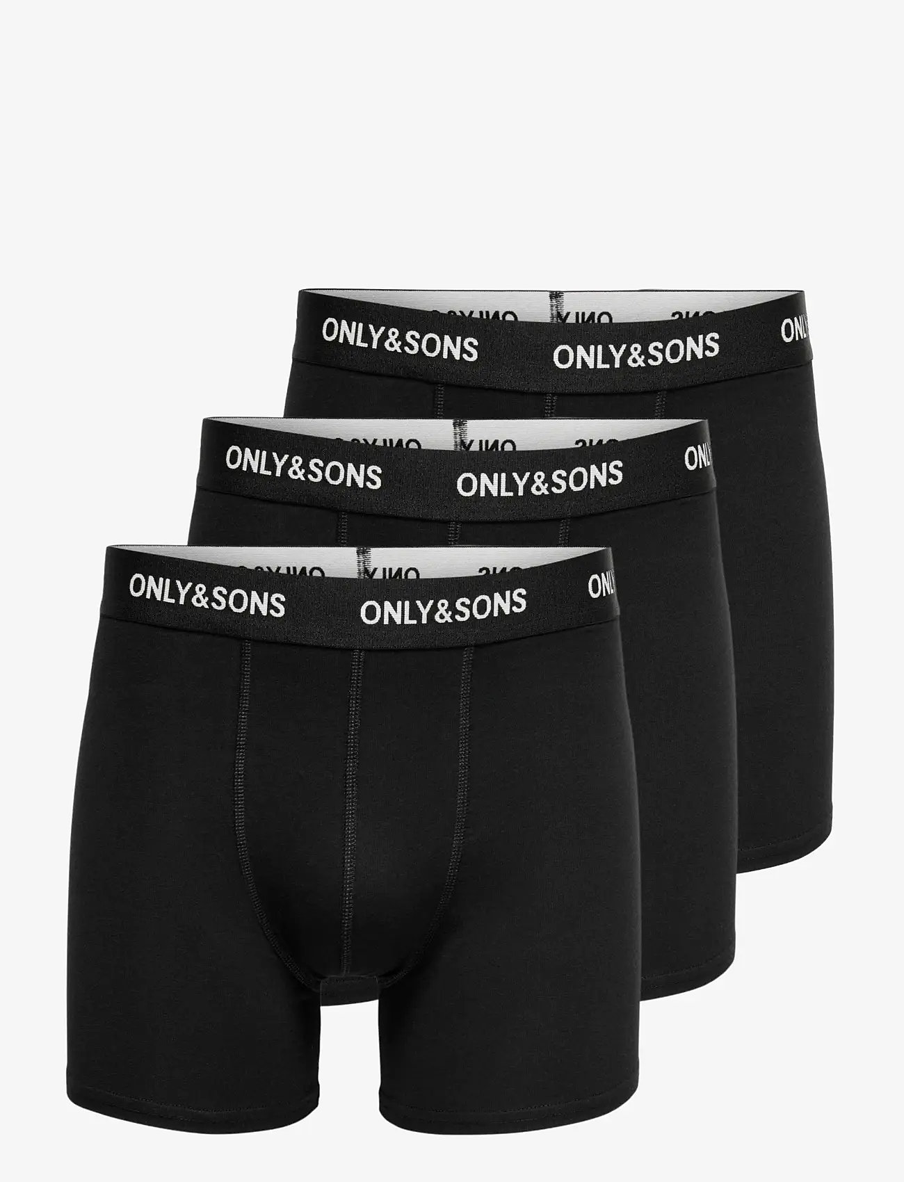 ONLY & SONS - ONSFITZ SOLID BLACK BOXER 3PACK NOOS - madalaimad hinnad - black - 0