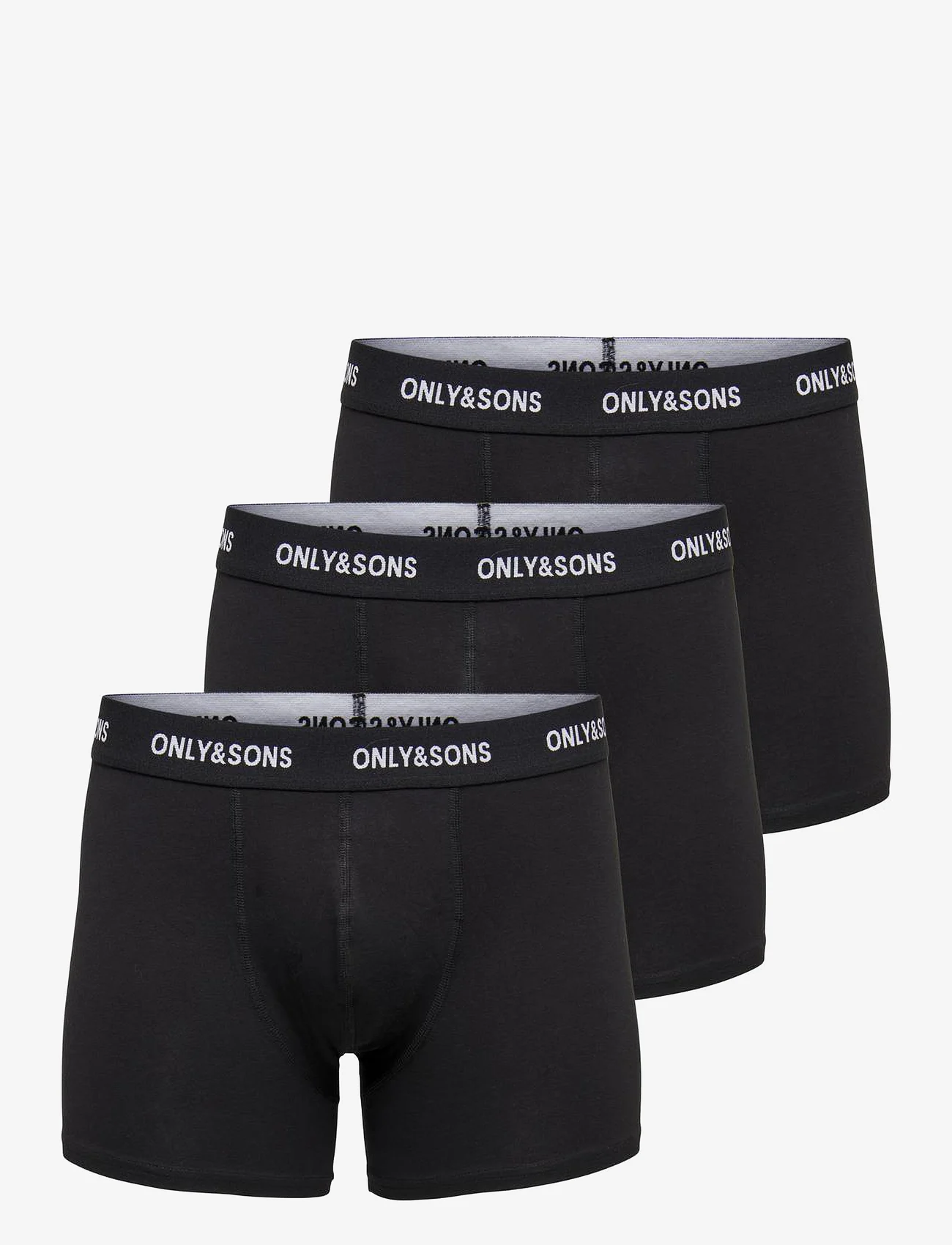 ONLY & SONS - ONSFITZ SOLID BLACK BOXER 3PACK3854 NOOS - boxer briefs - black - 0