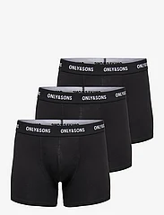 ONLY & SONS - ONSFITZ SOLID BLACK BOXER 3PACK3854 NOOS - najniższe ceny - black - 0