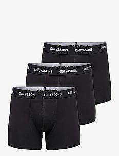 ONSFITZ SOLID BLACK BOXER 3PACK3854 NOOS, ONLY & SONS