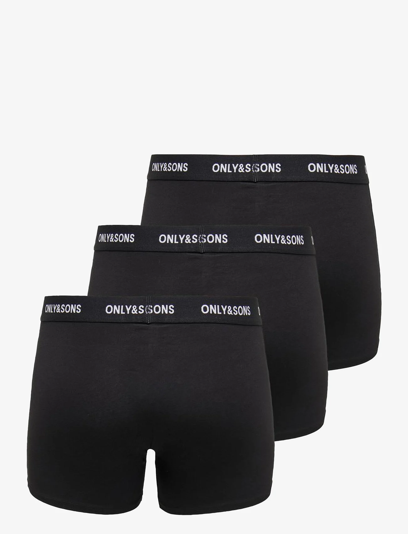 ONLY & SONS - ONSFITZ SOLID BLACK BOXER 3PACK3854 NOOS - laveste priser - black - 1