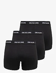 ONLY & SONS - ONSFITZ SOLID BLACK BOXER 3PACK3854 NOOS - de laveste prisene - black - 1