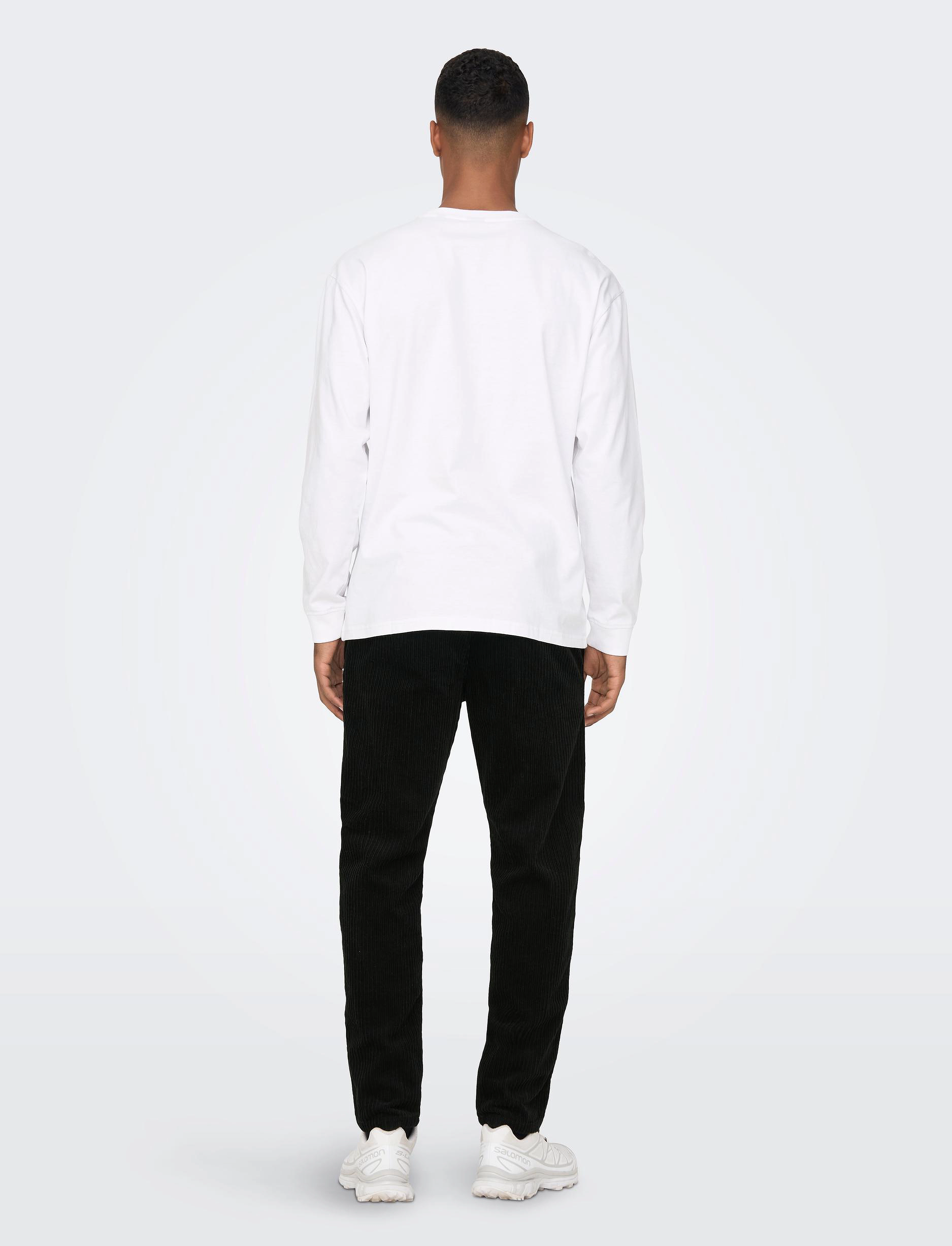 ONLY & SONS - ONSAVI BEAM LIFECHINO CORDUROY 3948 PANT - black - 3