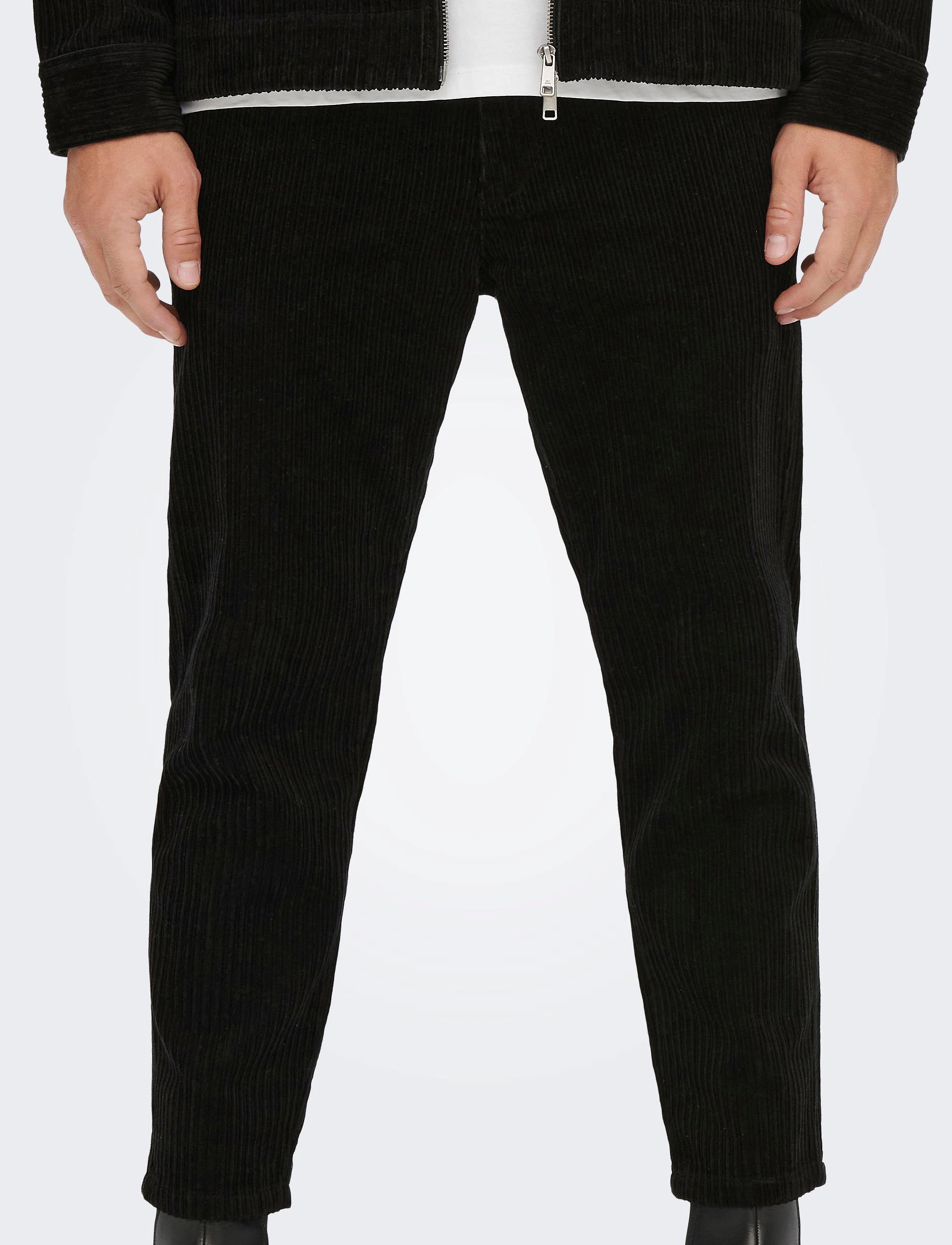 ONLY & SONS - ONSAVI BEAM LIFECHINO CORDUROY 3948 PANT - black - 5