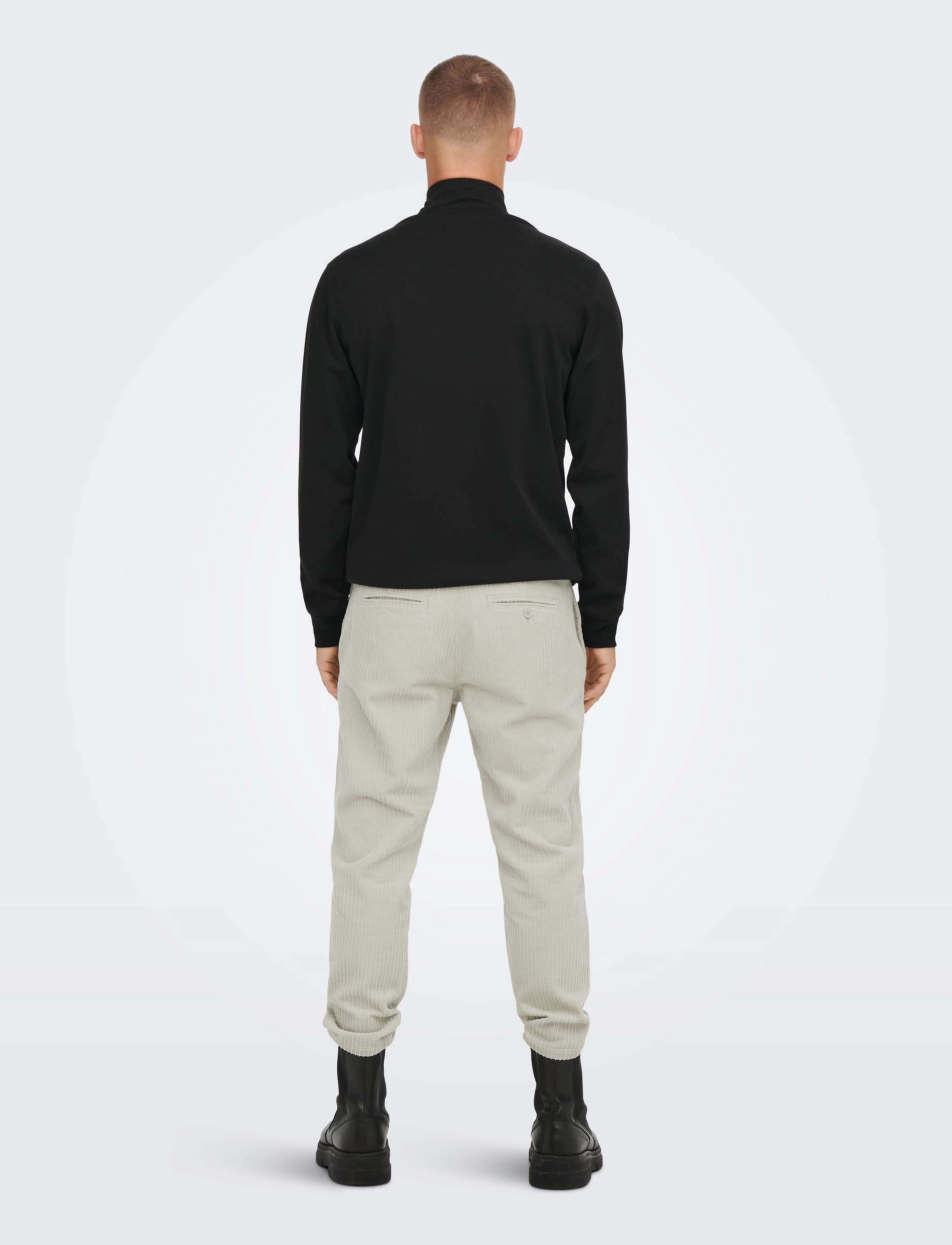 ONLY & SONS - ONSAVI BEAM LIFECHINO CORDUROY 3948 PANT - silver lining - 3