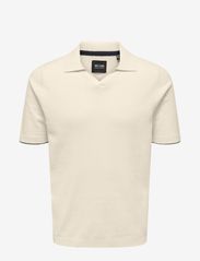 ONLY & SONS - ONSDAL LIFE REG SS 14 RESORT POLO KNIT - lowest prices - antique white - 0