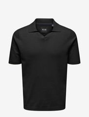 ONLY & SONS - ONSDAL LIFE REG SS 14 RESORT POLO KNIT - lowest prices - black - 0