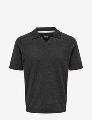 ONLY & SONS - ONSDAL LIFE REG SS 14 RESORT POLO KNIT - lowest prices - dark grey melange - 0
