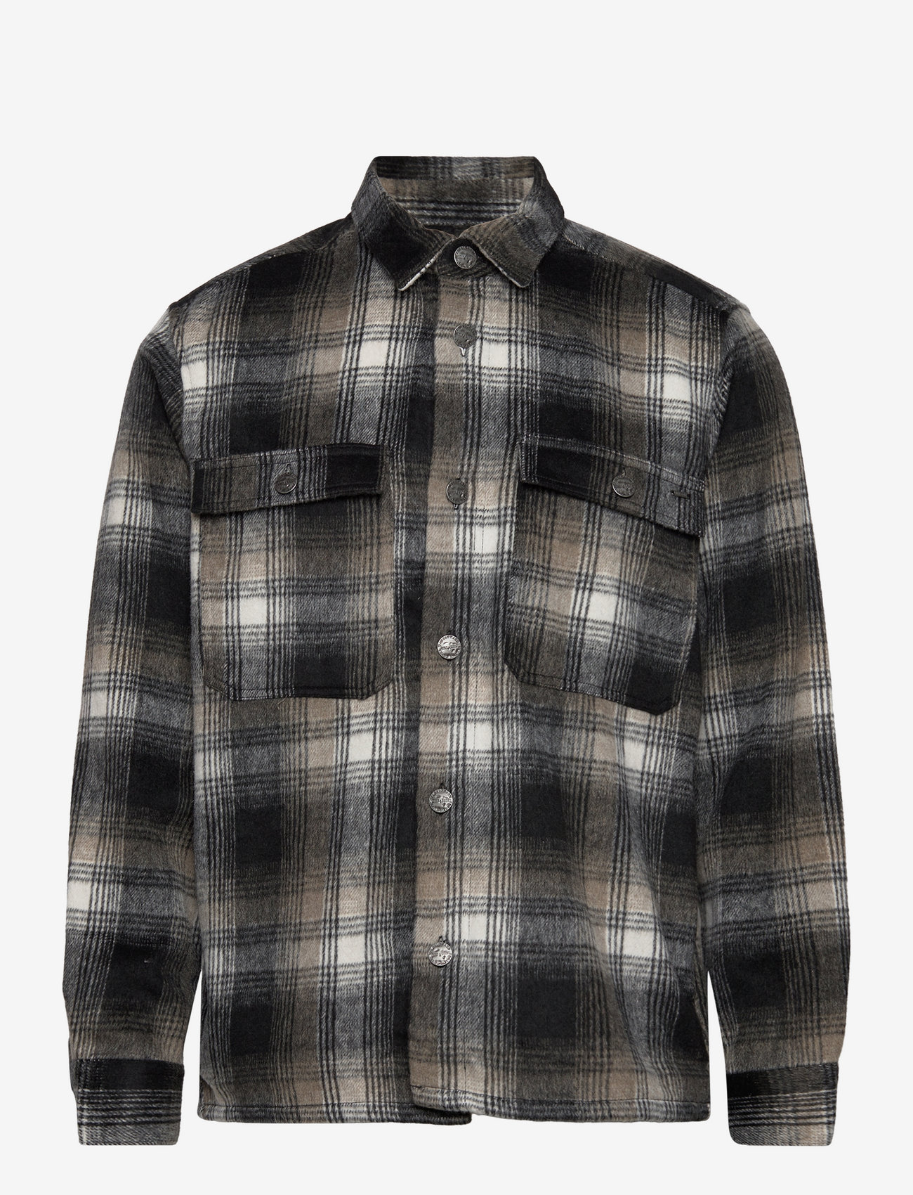 ONLY & SONS - ONSBAZ OVR PKT BRUSH CHECK LS SHIRT BLUE - vyrams - canteen - 0