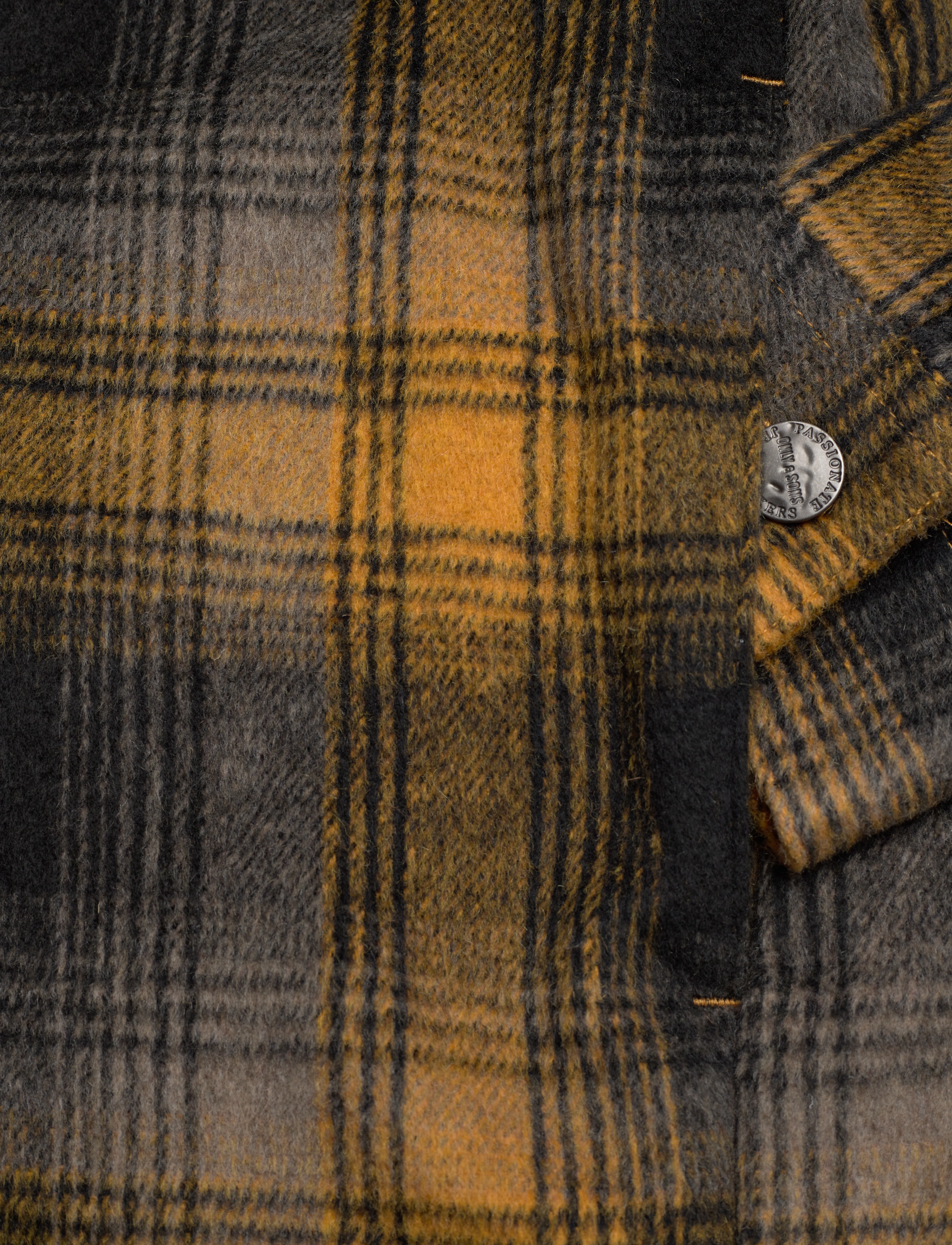 ONLY & SONS - ONSBAZ OVR PKT BRUSH CHECK LS SHIRT BLUE - harvest gold - 3