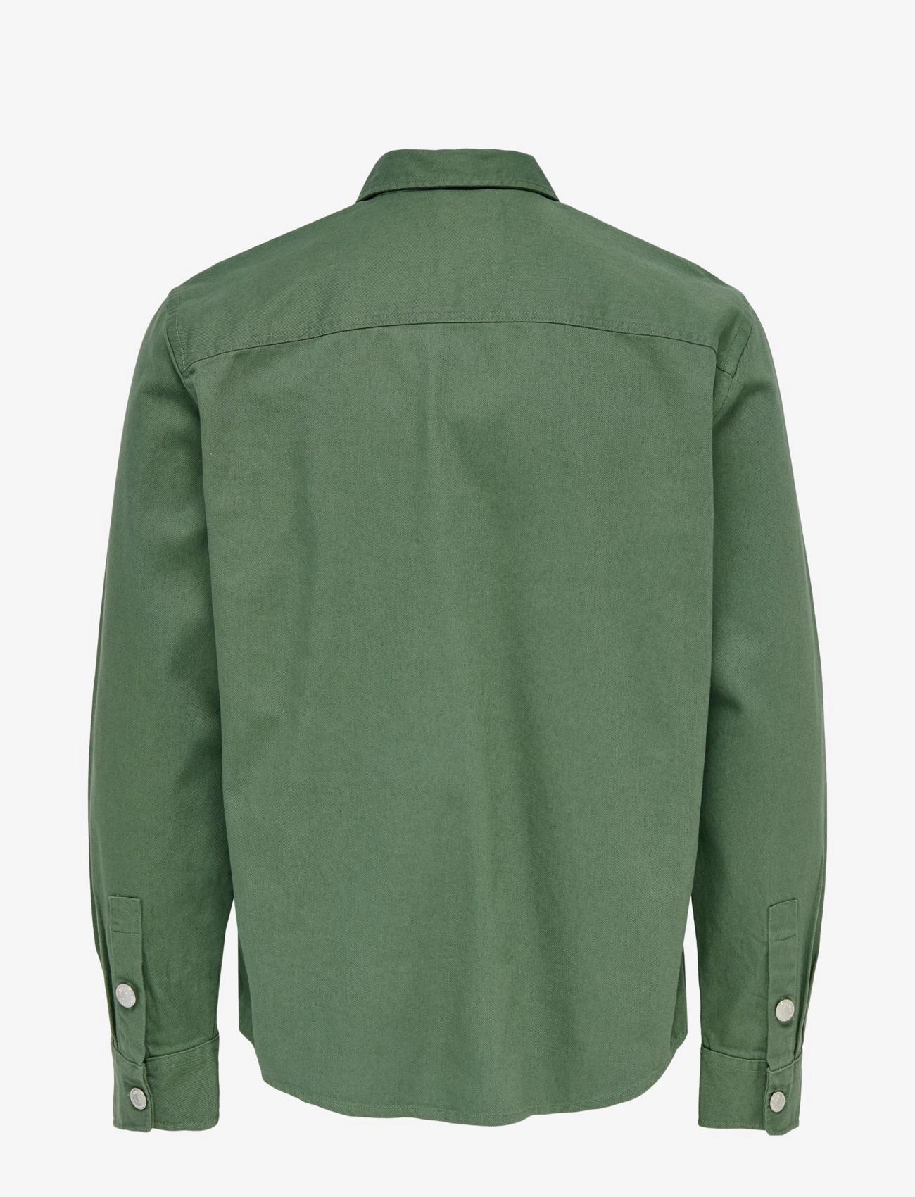 ONLY & SONS - ONSTRON OVR TWILL LS SHIRT - duck green - 1