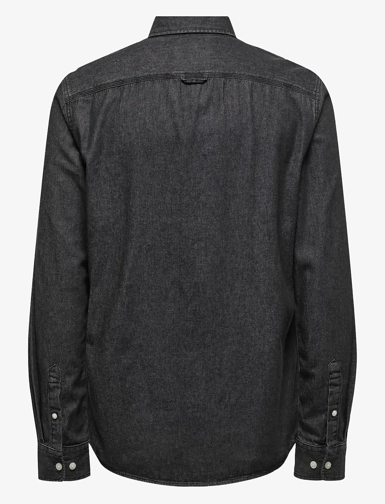ONLY & SONS - ONSDAY REG BTN DOWN CHAMBRAY LS SHIRT - black denim - 1