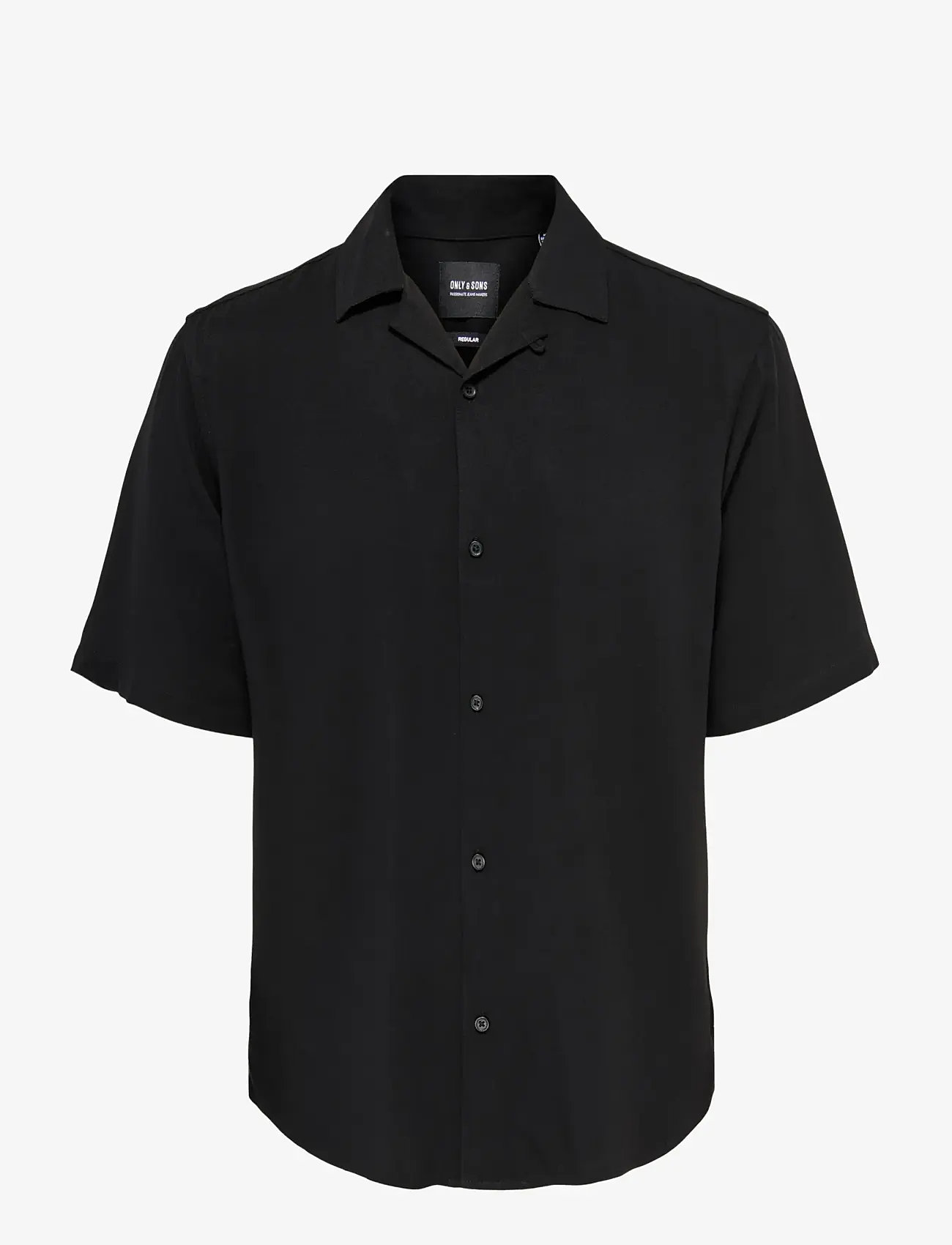 ONLY & SONS - ONSDASH LIFE REG RES SS 001 SHIRT NOOS - kurzarmhemden - black - 1
