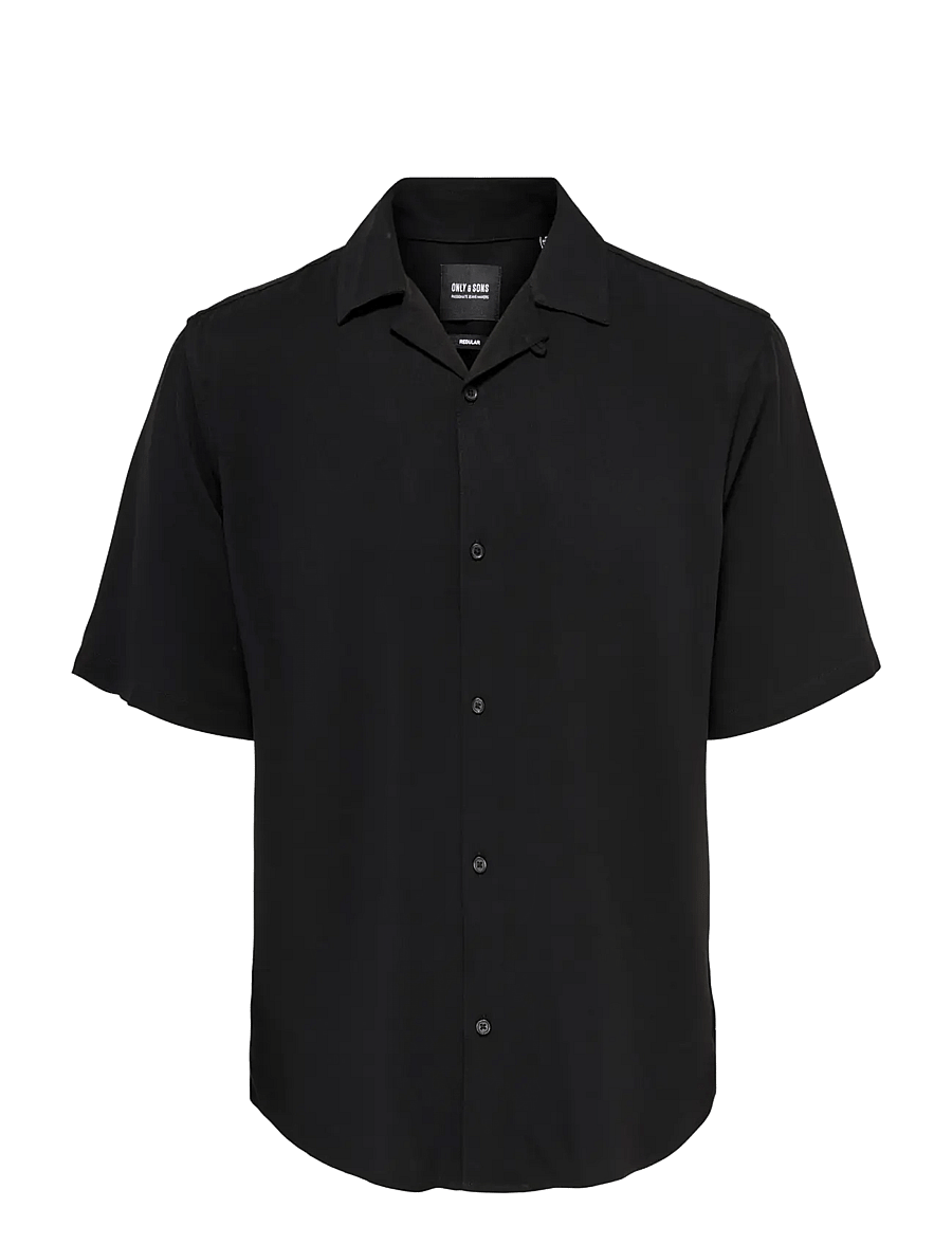 ONLY & SONS - ONSDASH LIFE REG RES SS 001 SHIRT NOOS - lühikeste varrukatega särgid - black - 1