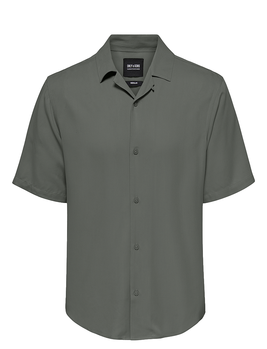 ONLY & SONS - ONSDASH LIFE REG RES SS 001 SHIRT NOOS - lühikeste varrukatega särgid - castor gray - 1