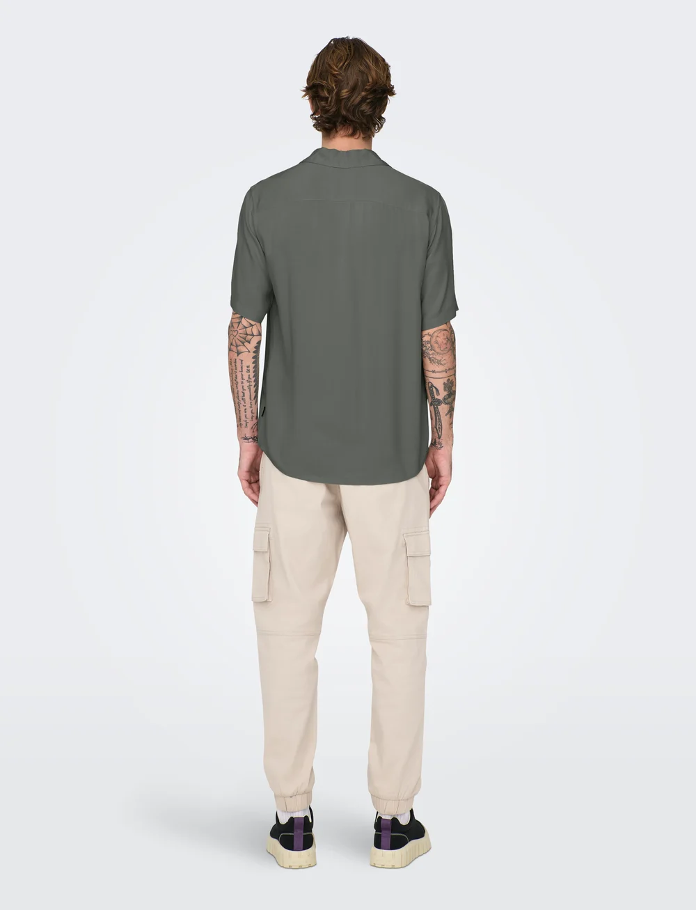 ONLY & SONS - ONSDASH LIFE REG RES SS 001 SHIRT NOOS - kortærmede skjorter - castor gray - 3