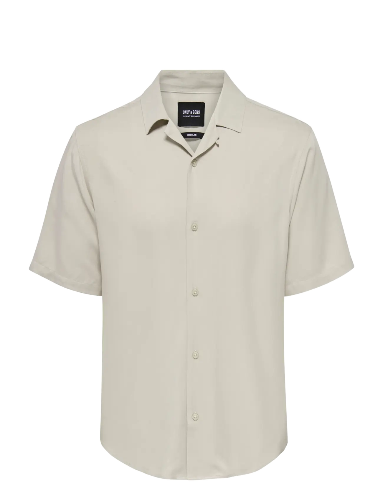 ONLY & SONS ONSDASH LIFE REG RES SS 001 SHIRT NOOS - Skjortor - SILVER LINING / beige
