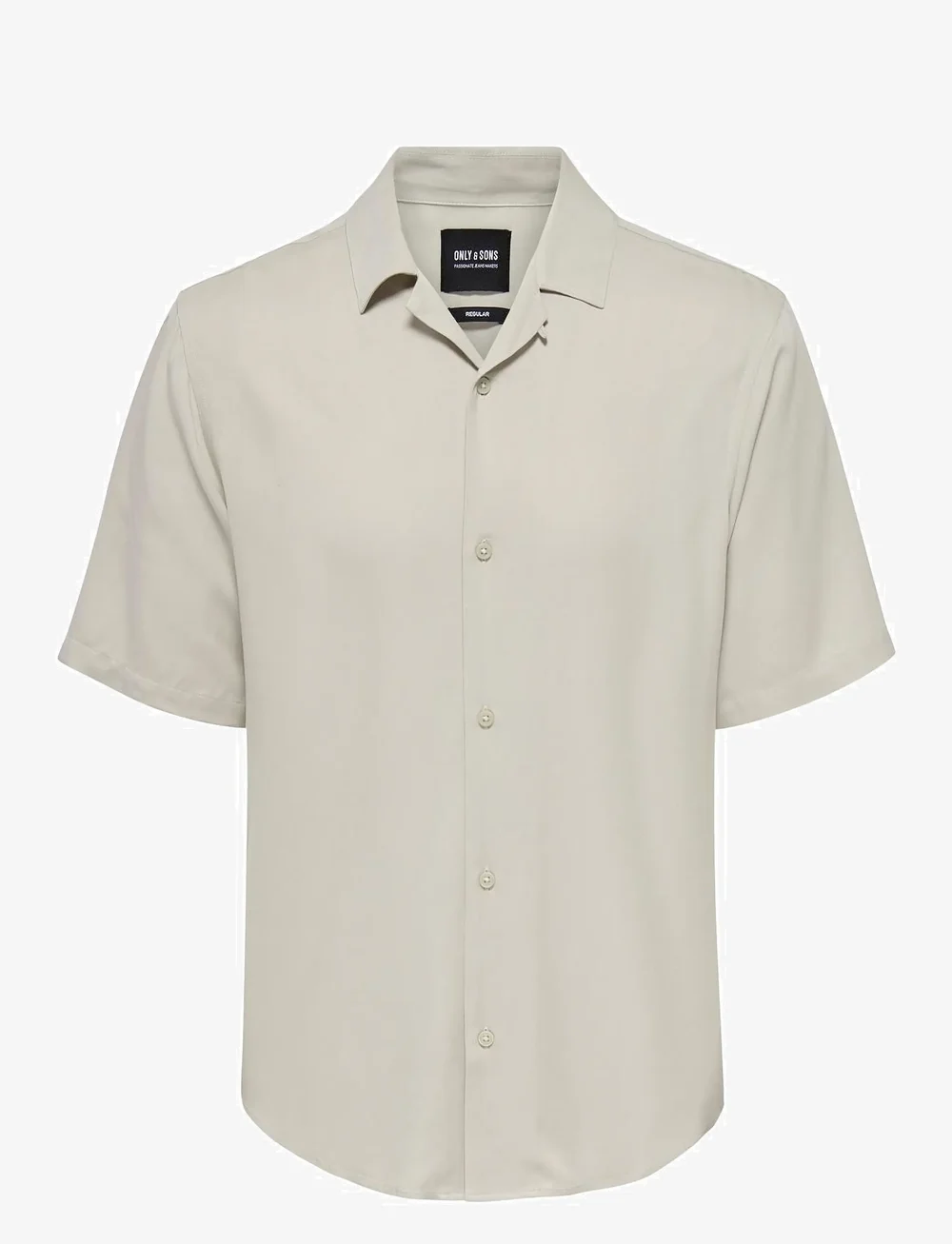 ONLY & SONS - ONSDASH LIFE REG RES SS 001 SHIRT NOOS - kortärmade skjortor - silver lining - 1