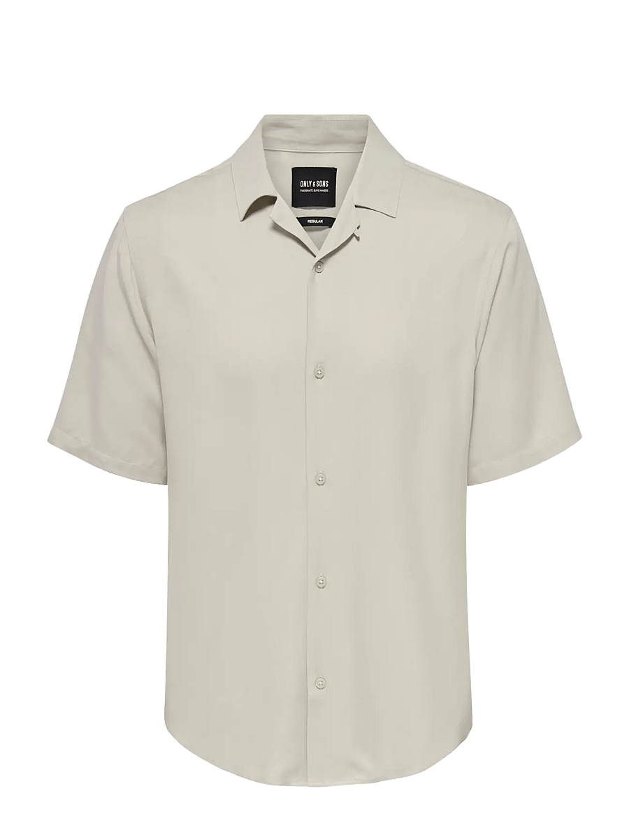 ONLY & SONS - ONSDASH LIFE REG RES SS 001 SHIRT NOOS - chemises à manches courtes - silver lining - 1