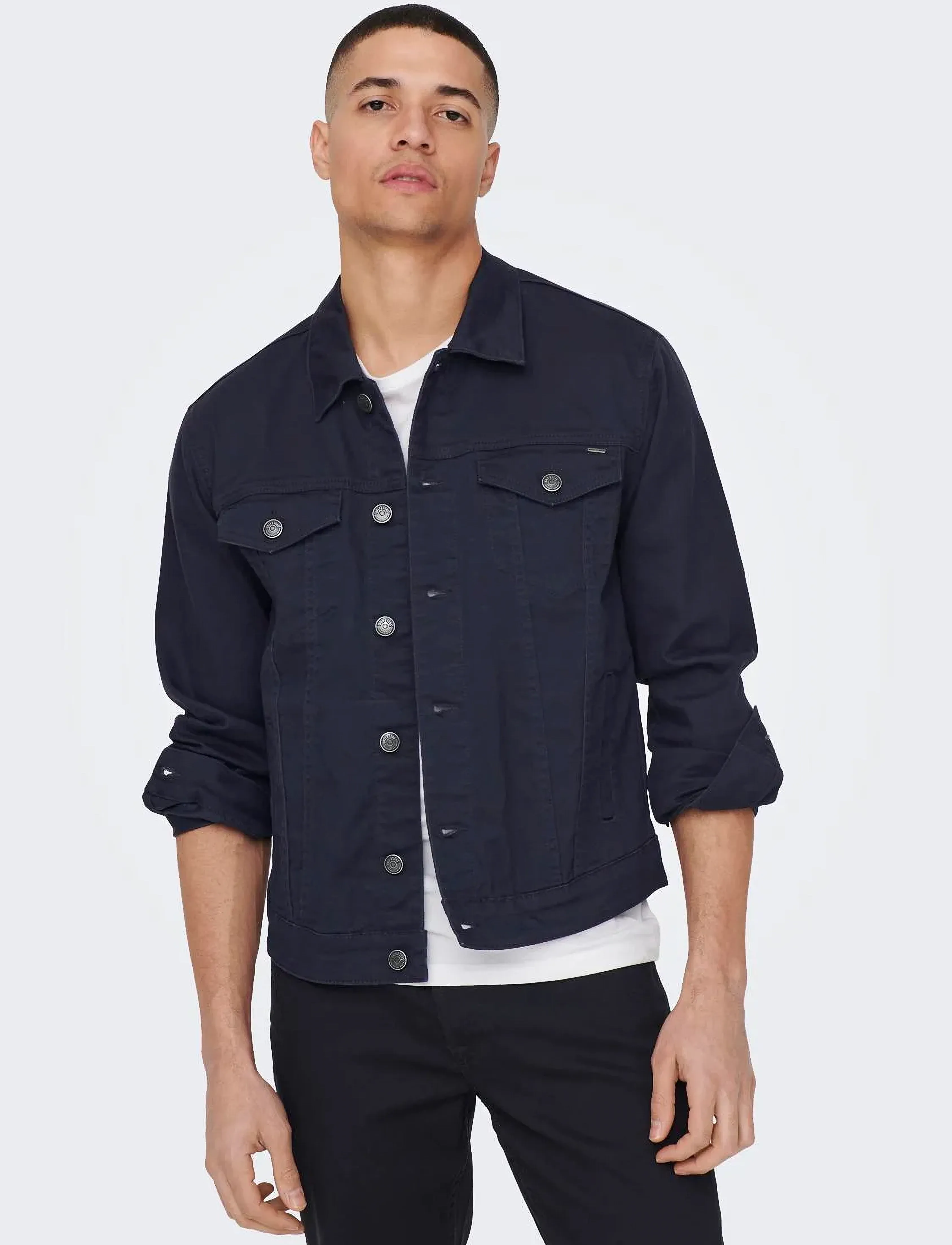 ONLY & SONS - ONSCOIN LIFE COLOUR 4453 TRUCKER - dark navy - 5