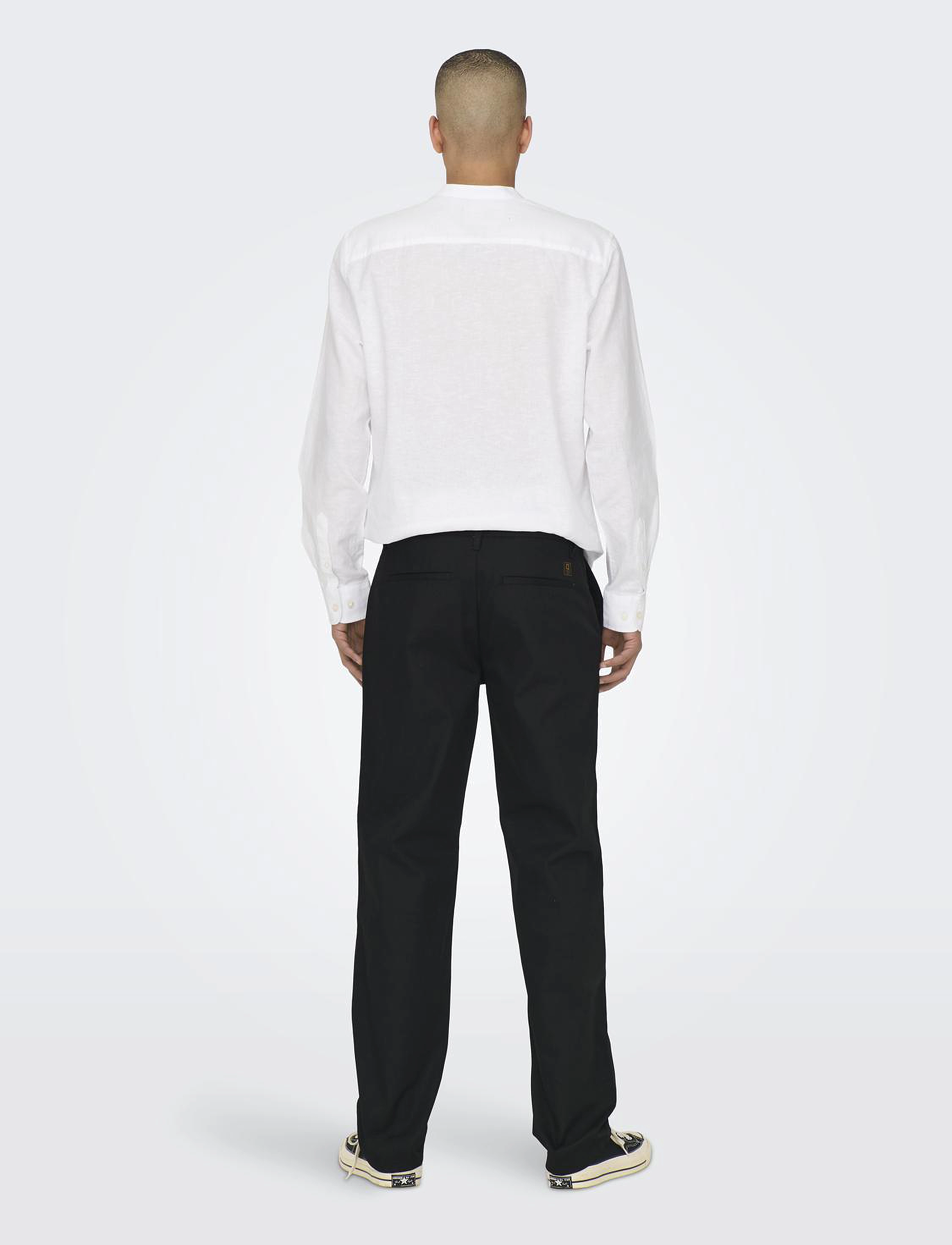 ONLY & SONS - ONSEDGE-ED LOOSE 0073 PANT NOOS - rennot housut - black - 3