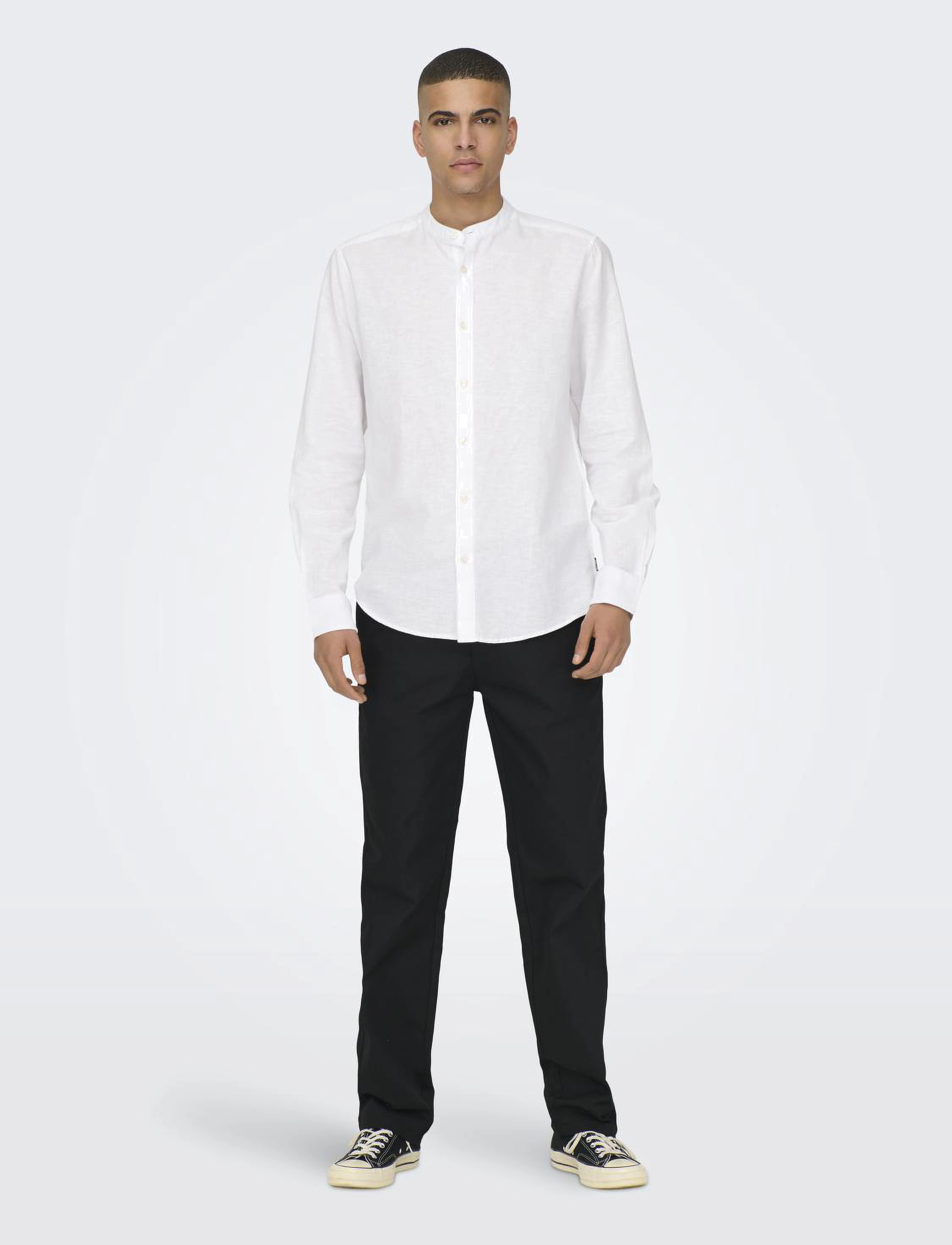 ONLY & SONS - ONSEDGE-ED LOOSE 0073 PANT NOOS - rennot housut - black - 4