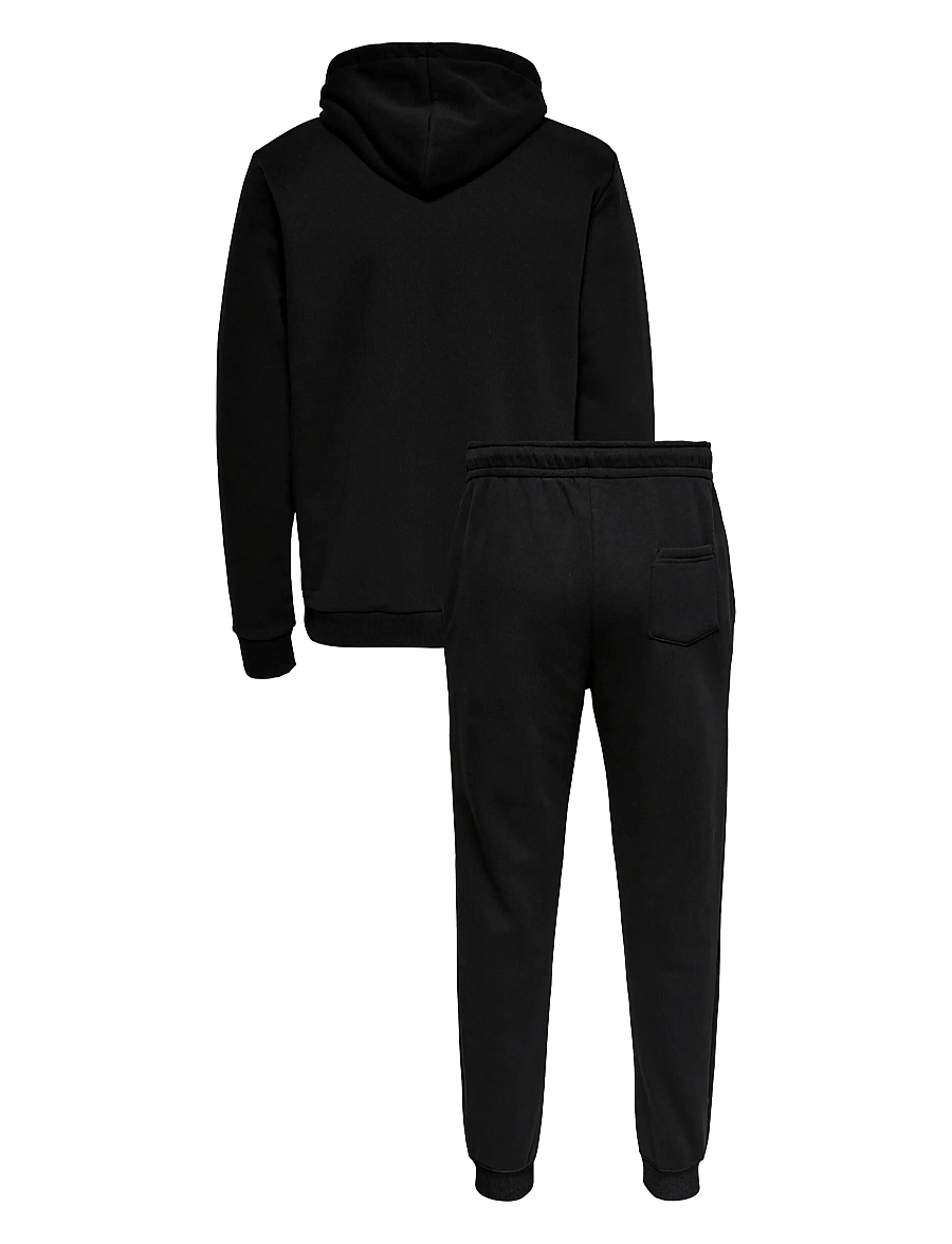 ONLY & SONS - ONSCERES PANT & HOODIE SET - black - 1