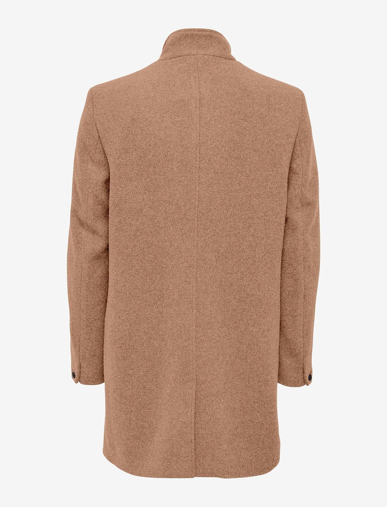 ONLY & SONS - ONSJUSTIN HIGHNECK WOOL COAT OTW CS - camel - 1