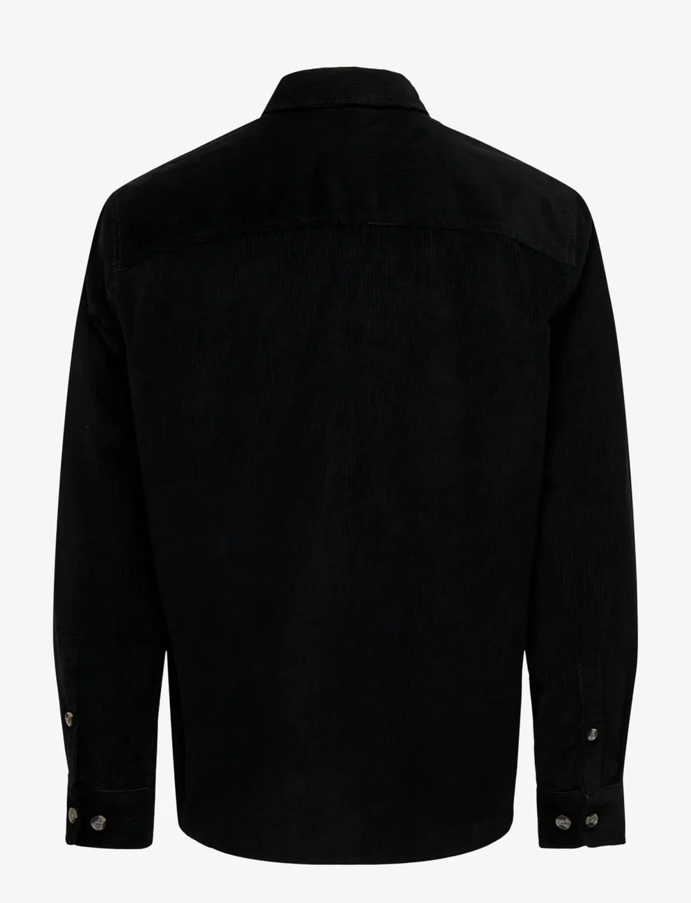 ONLY & SONS - ONSALP 2PKT WASHD CORD LS SHIRT OTL - manchesterskjortor - black - 1