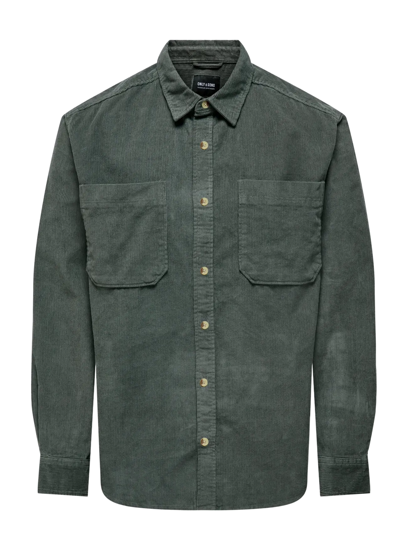 ONLY & SONS - ONSALP 2PKT WASHD CORD LS SHIRT NOOS - Überhemden - castor gray - 1