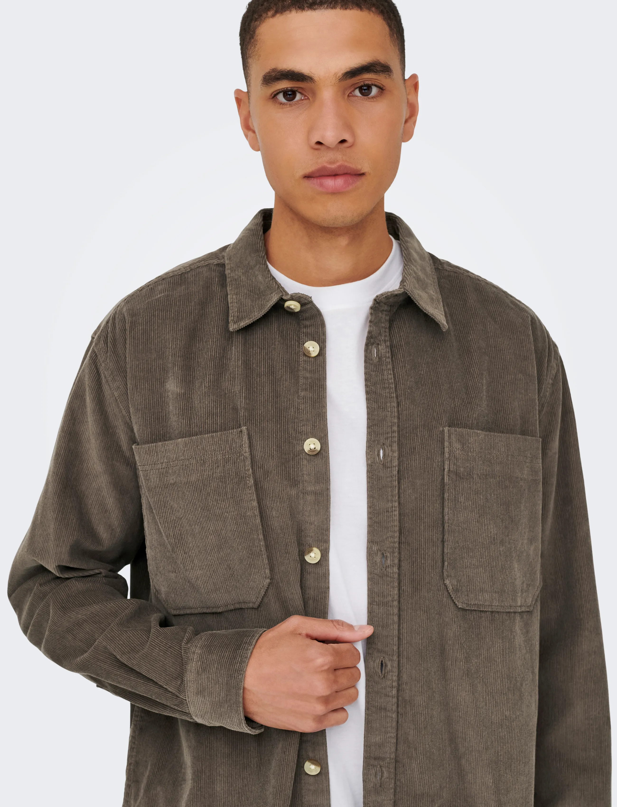 ONLY & SONS Onsalp 2Pkt Washd Cord Ls Shirt Noos manchesterskjortor herr – bild 6