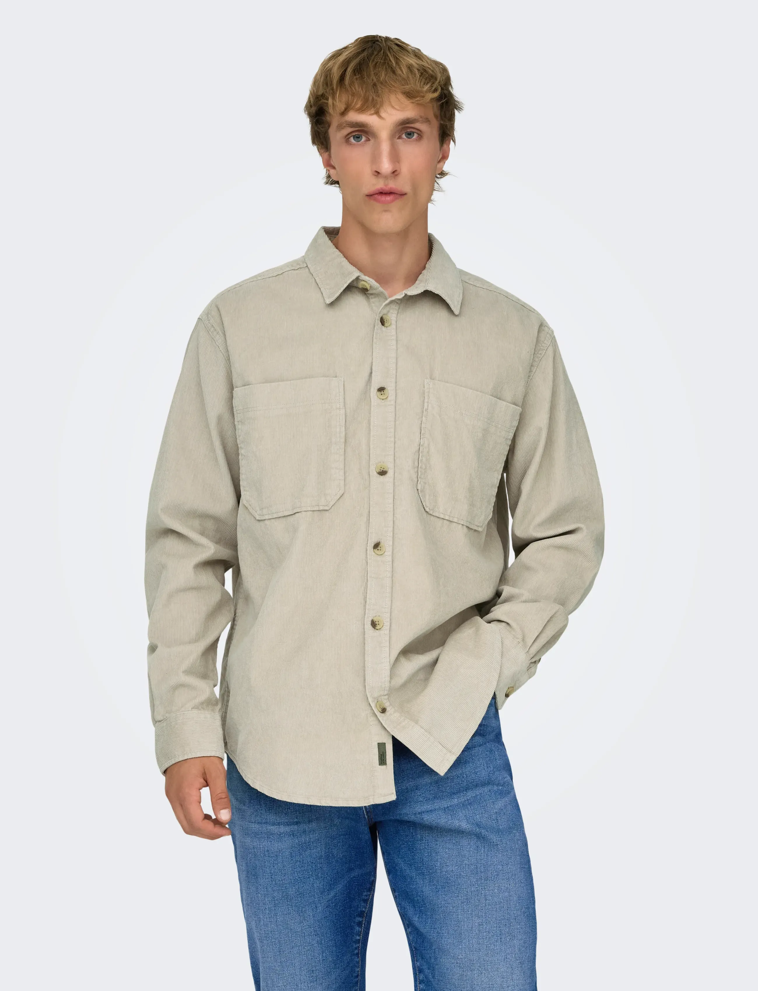 ONLY & SONS Onsalp 2Pkt Washd Cord Ls Shirt Noos skjortor & blusar herr – bild 5