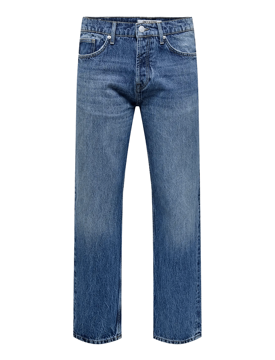 ONLY & SONS - ONSEDGE STRAIGHT MB 4939 AZG DNM NOOS - loose jeans - medium blue denim - 1