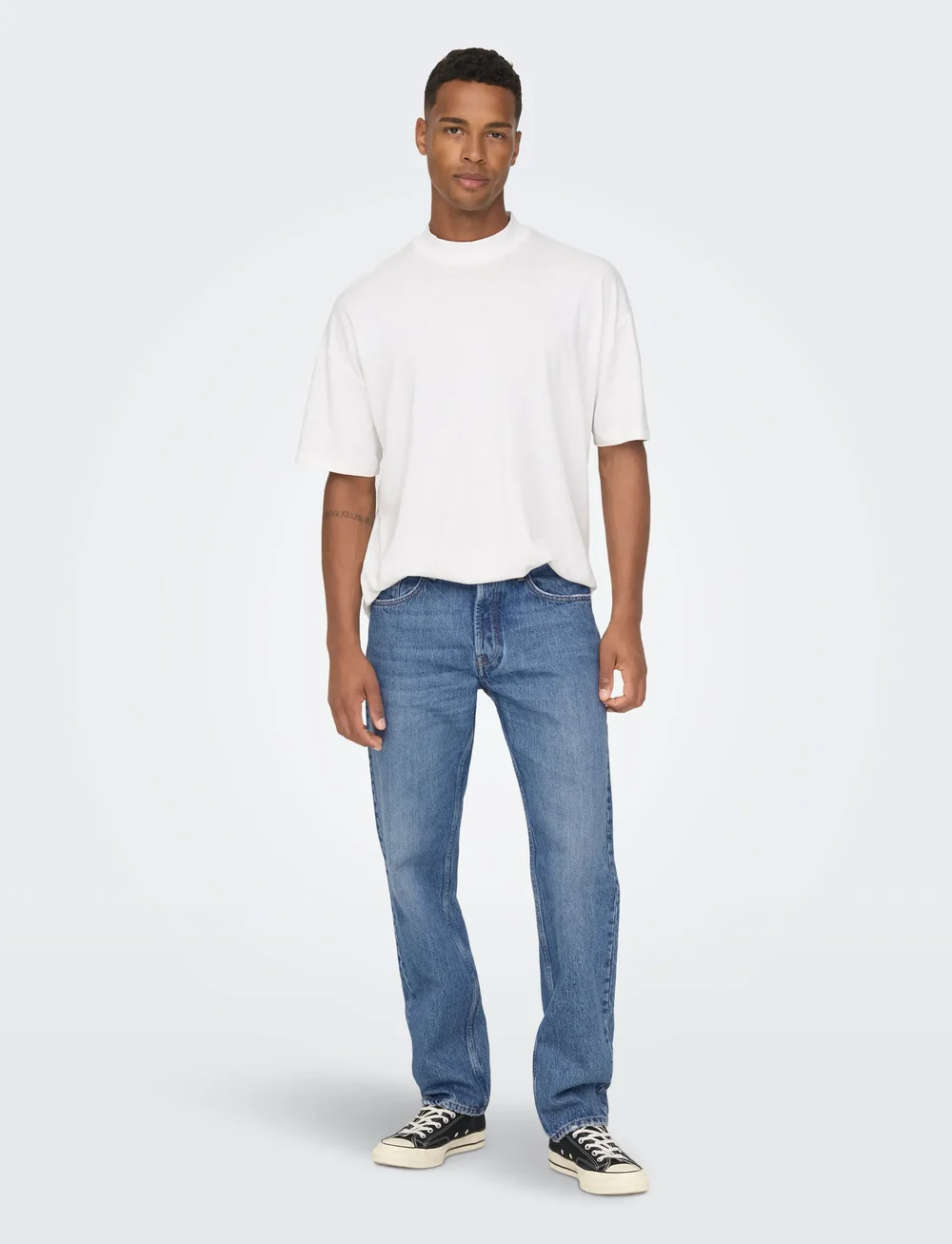 ONLY & SONS - ONSEDGE STRAIGHT MB 4939 AZG DNM NOOS - loose jeans - medium blue denim - 5